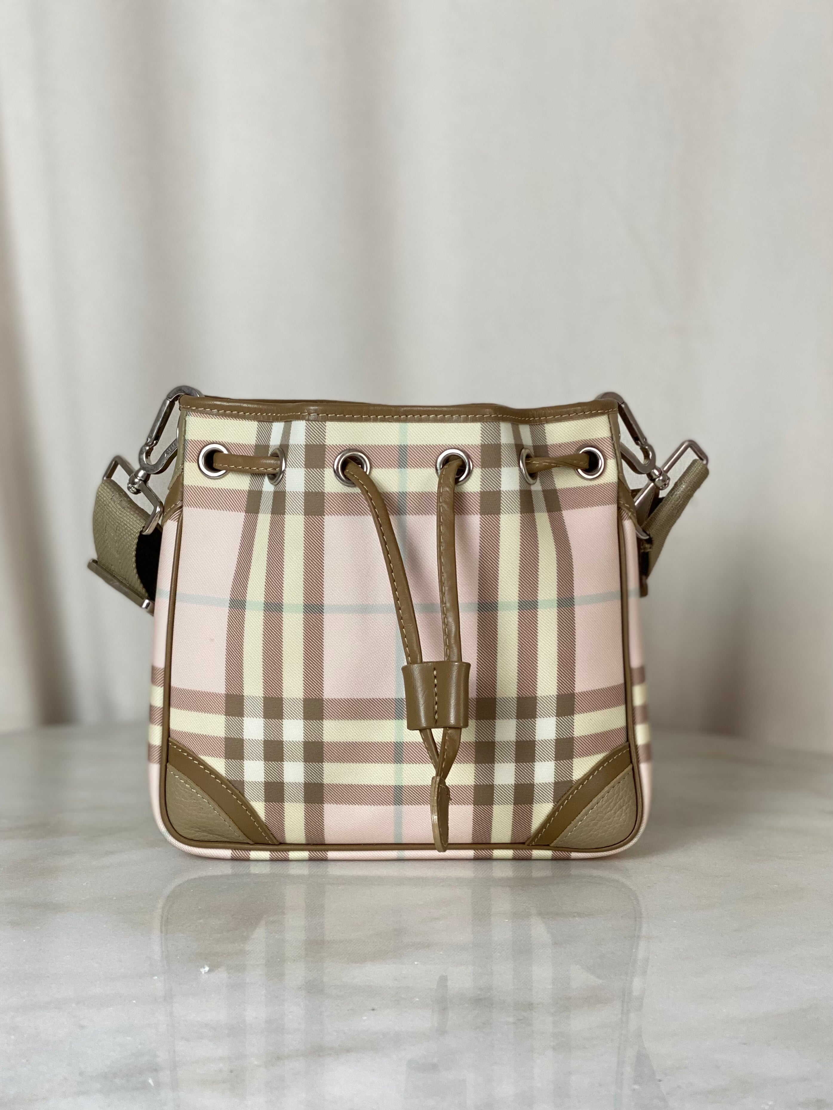 Burberry Bicolor Nova Check Bucket Shoulder Bag-handbag-Burberry-The Closet Egypt