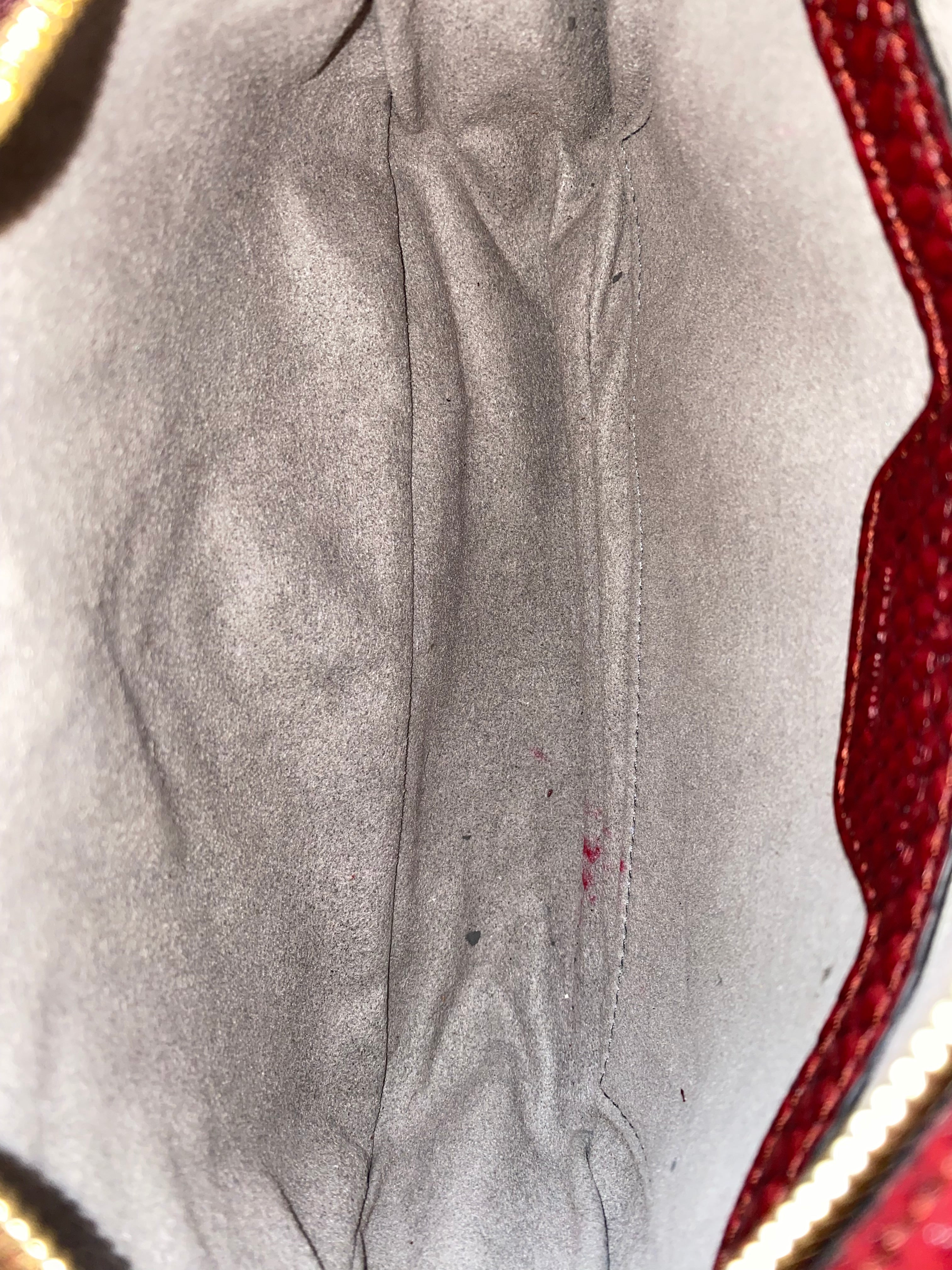 Stella Mccartney Burgundy Python Embossed Star Crossbody Bag-handbag-Stella Mccartney-The Closet Egypt