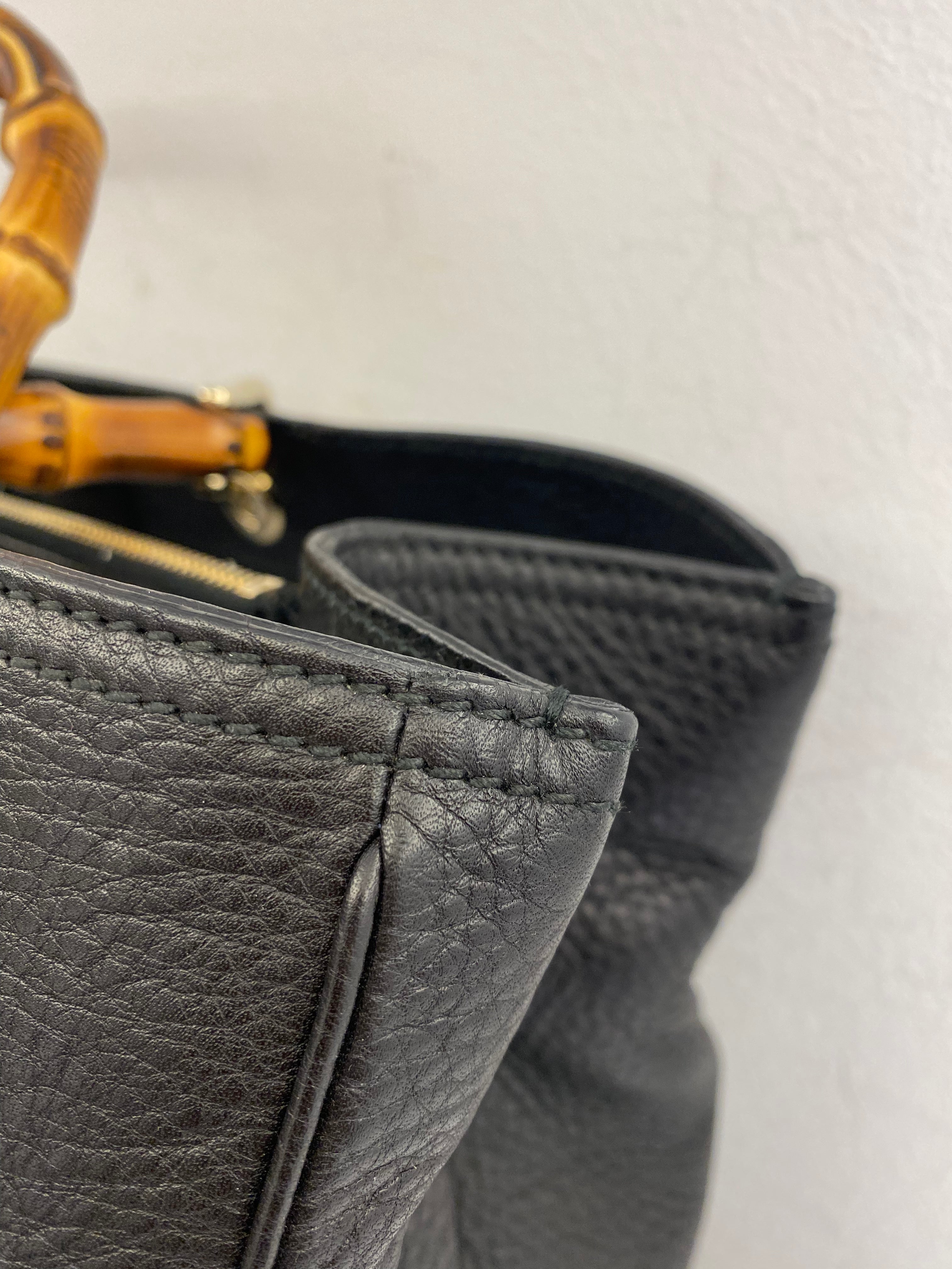 Gucci Black Bamboo Top Handle Shopper Large Bag-handbag-Gucci-The Closet Egypt