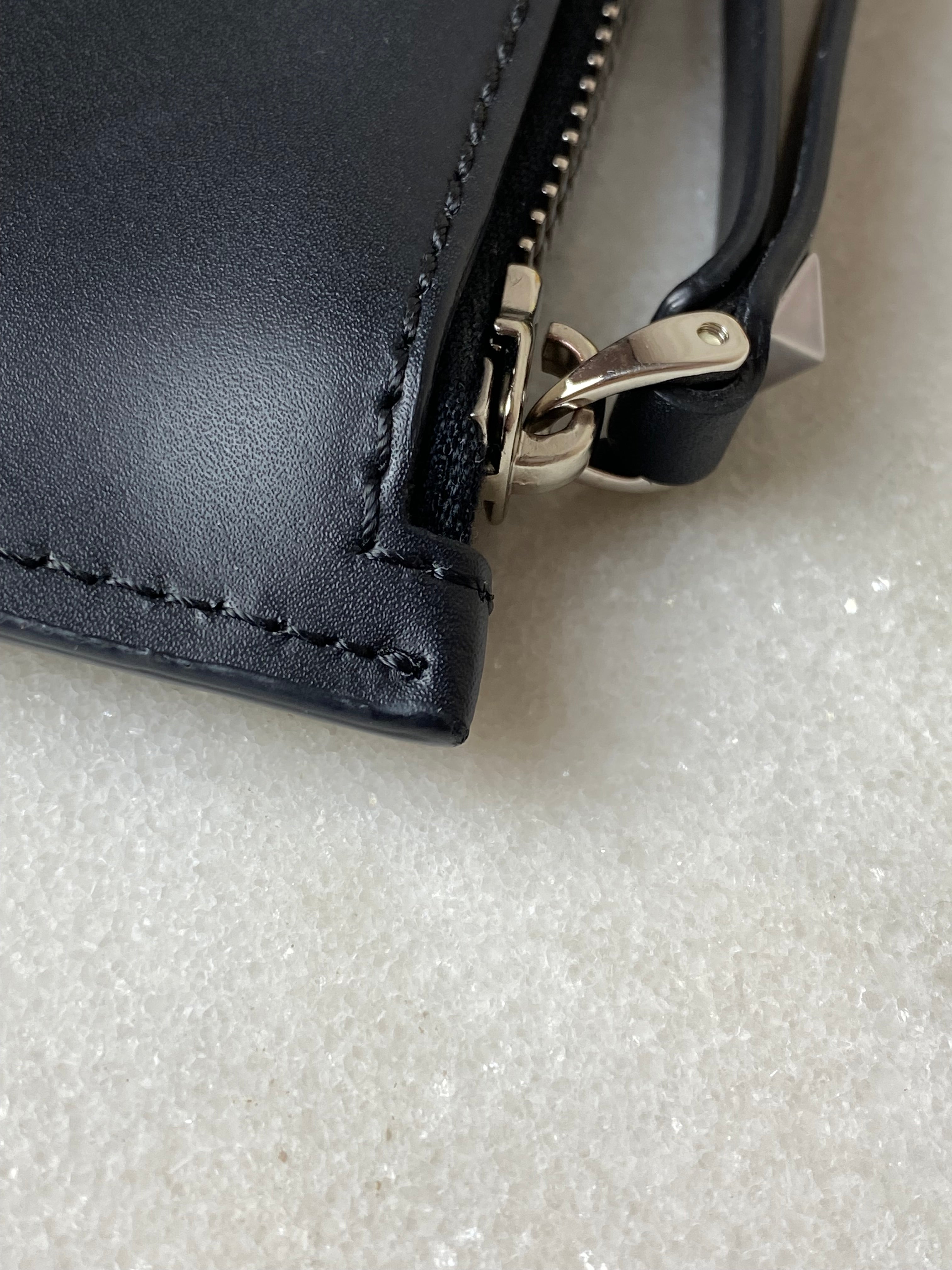 Valentino Black VLTN Logo Clutch-Clutch-Valentino-The Closet Egypt