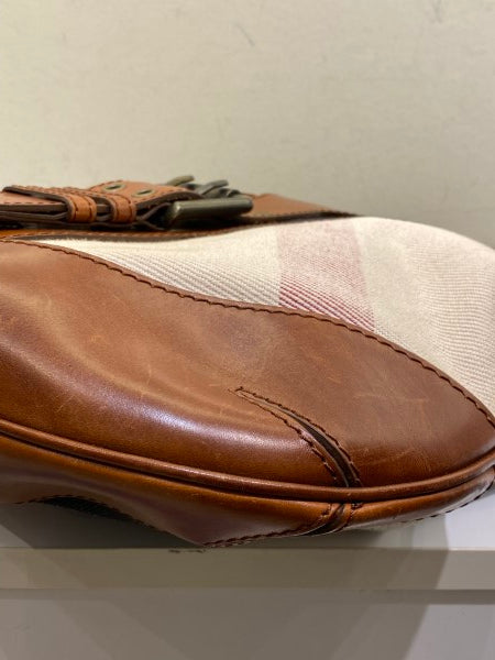Burberry Camel Mega Check Bag-handbag-Burberry-The Closet Egypt