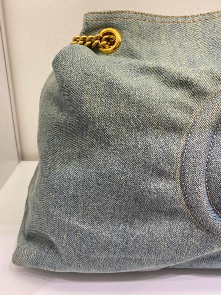 Gucci Blue Denim Soho Shoulder Bag-handbag-Gucci-The Closet Egypt