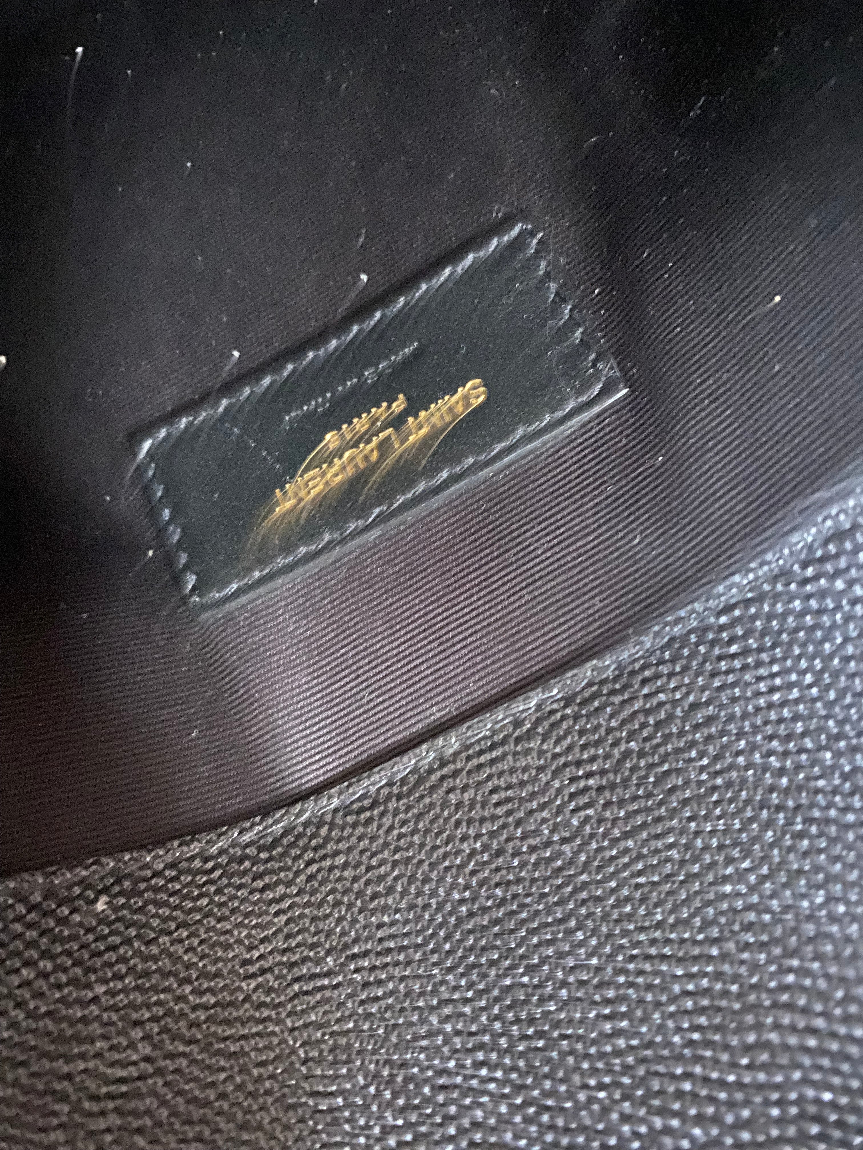 YSL Black Uptown Clutch-Clutch-YSL-The Closet Egypt