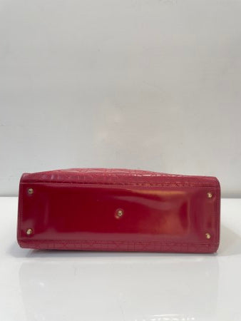 Christian Dior Red Lady Dior Large Bag