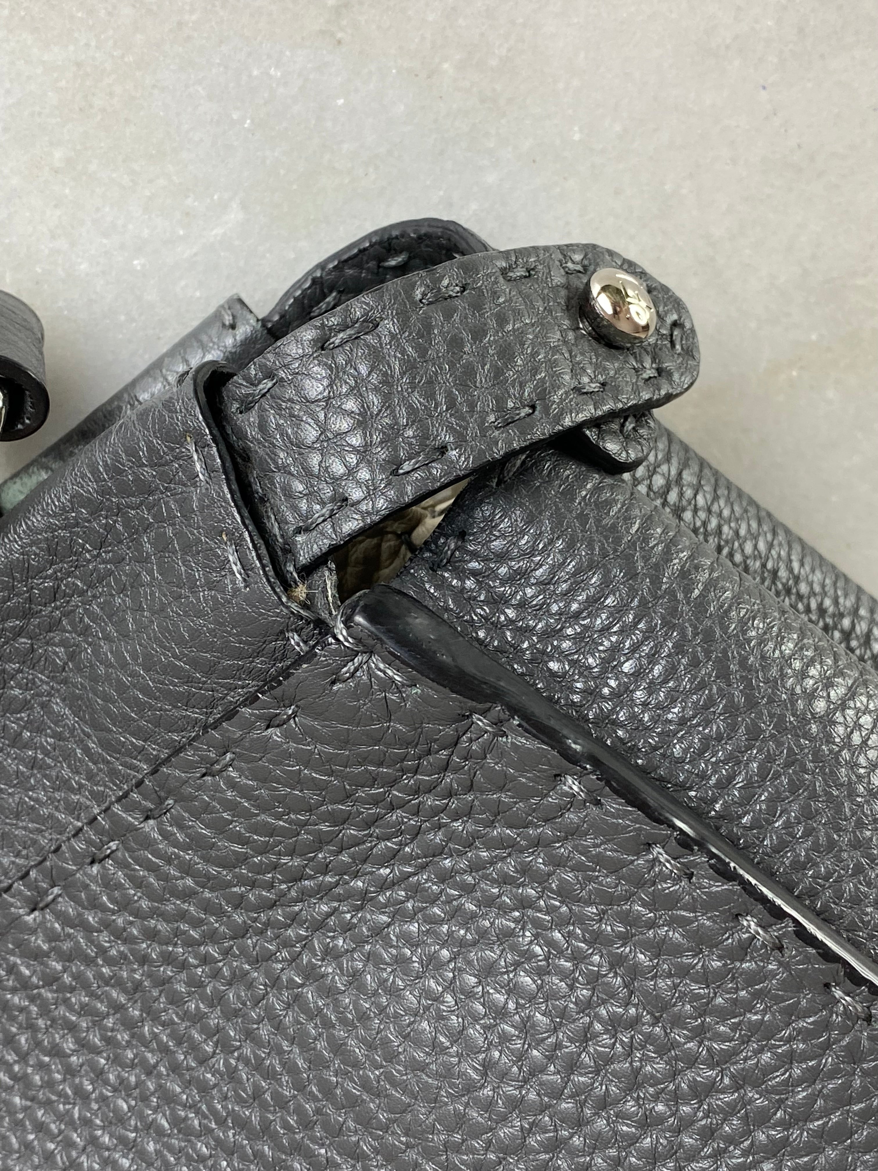 Fendi Dark Grey Selleria Peekaboo ISeeU Medium Bag