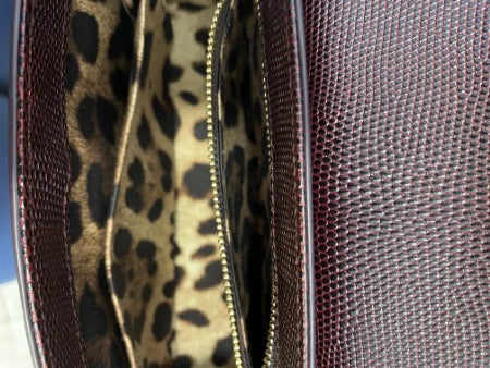 Dolce & Gabbana Burgundy Crystal Logo Crossbody Bag-handbag-Dolce & Gabbana-The Closet Egypt