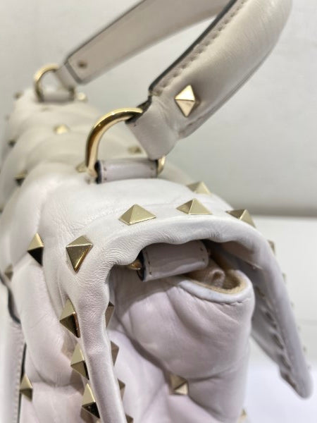 Valentino White VLTN Spike Rockstud Bag-handbag-Valentino-The Closet Egypt