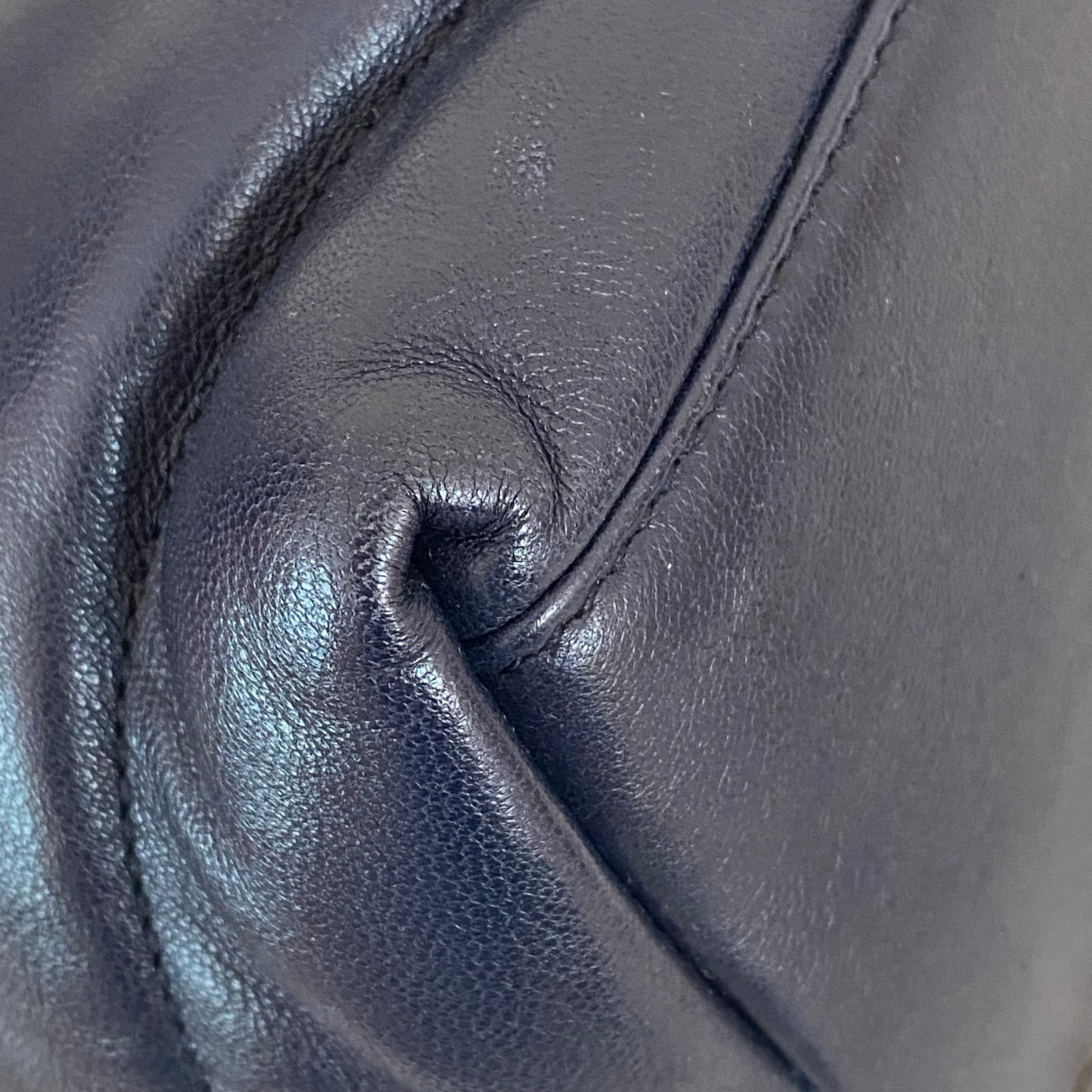 YSL Navy Blue Puffer Double Chain Bag-handbag-YSL-The Closet Egypt