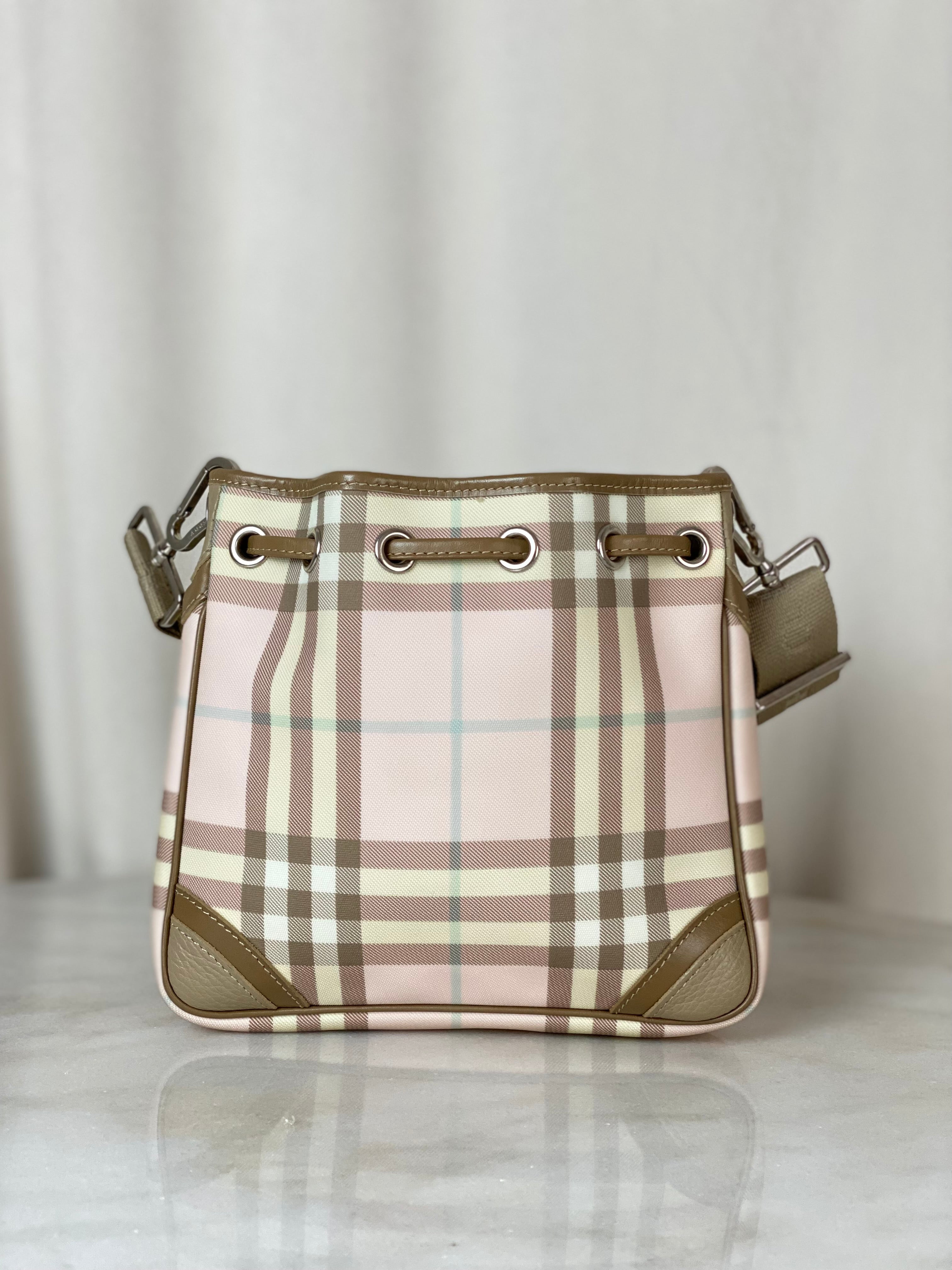 Burberry Bicolor Nova Check Bucket Shoulder Bag-handbag-Burberry-The Closet Egypt
