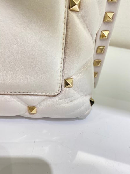 Valentino White VLTN Spike Rockstud Bag-handbag-Valentino-The Closet Egypt