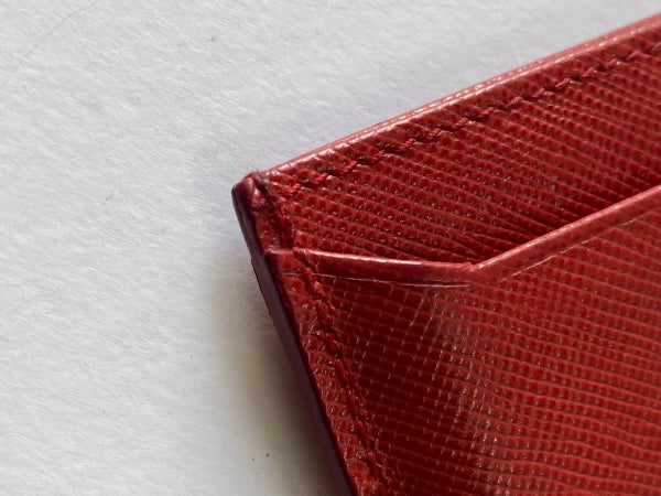 Prada Red Card Holder-Card Holder-Prada-The Closet Egypt