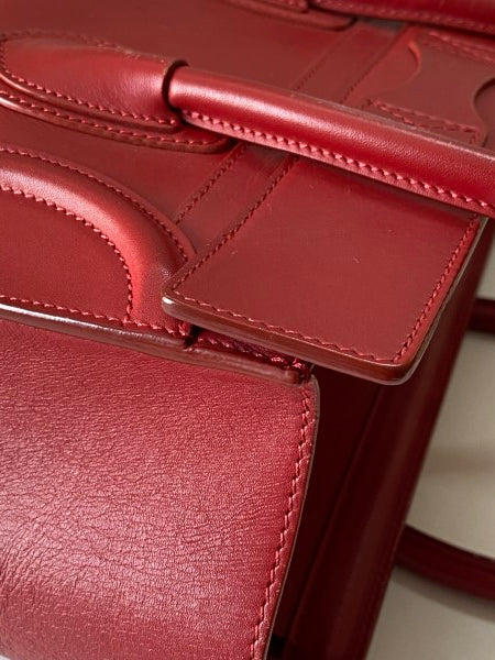 Celine Red Micro Luggage Tote Bag-handbag-Celine-The Closet Egypt