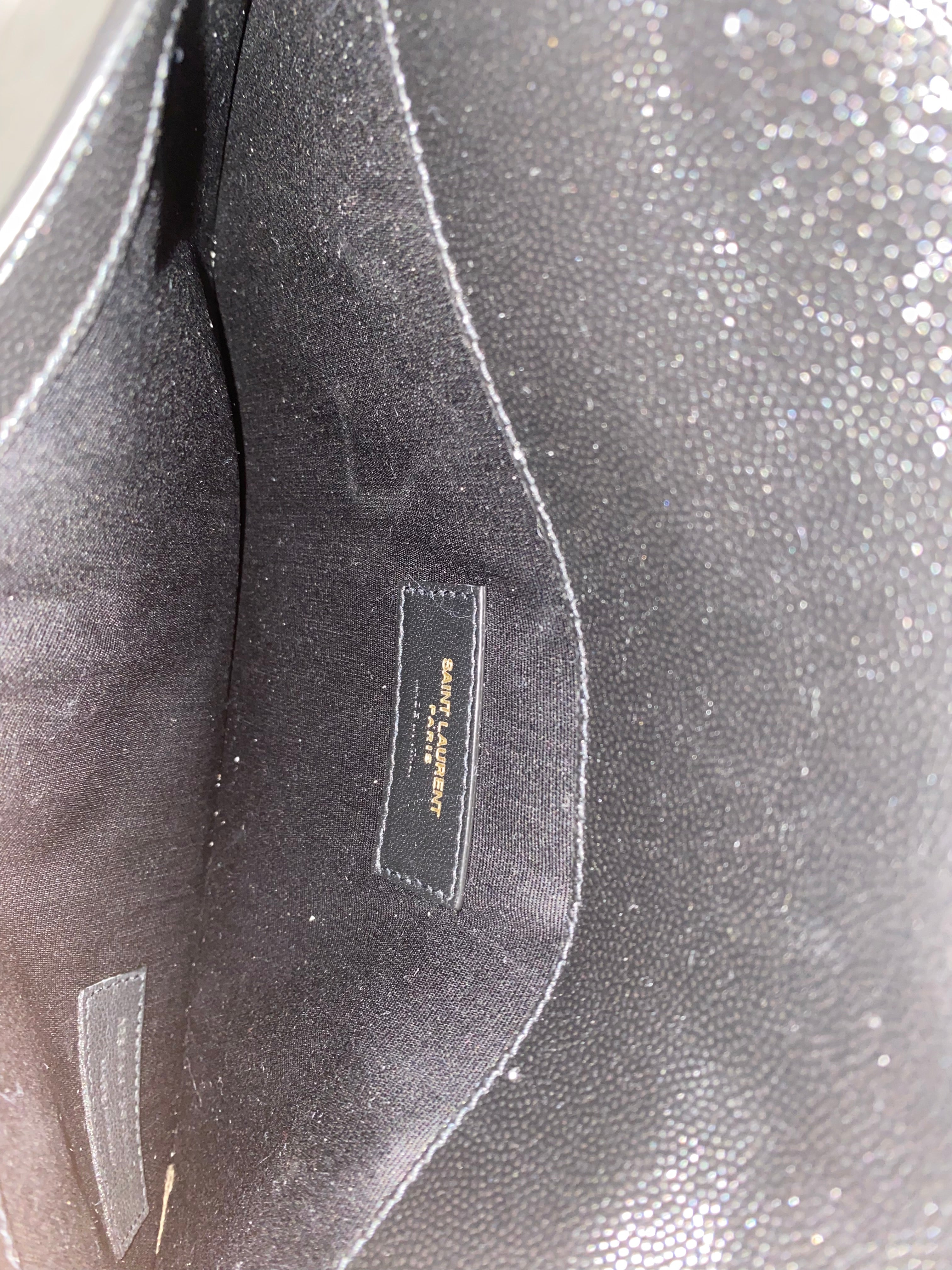 YSL Black Uptown Clutch-Clutch-YSL-The Closet Egypt