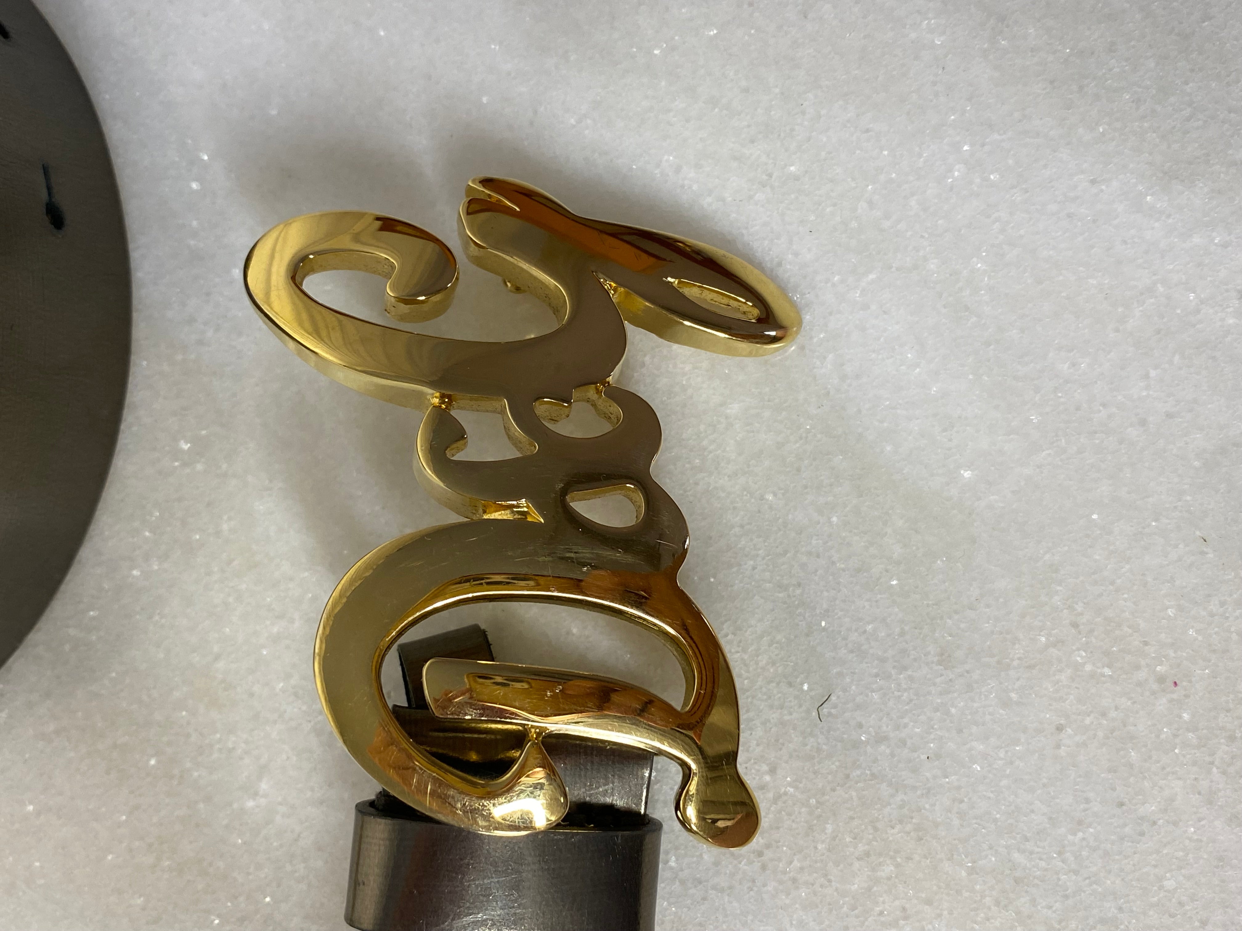 Dolce & Gabbana Gold Metallic Belt 36-Belt-Dolce & Gabbana-The Closet Egypt