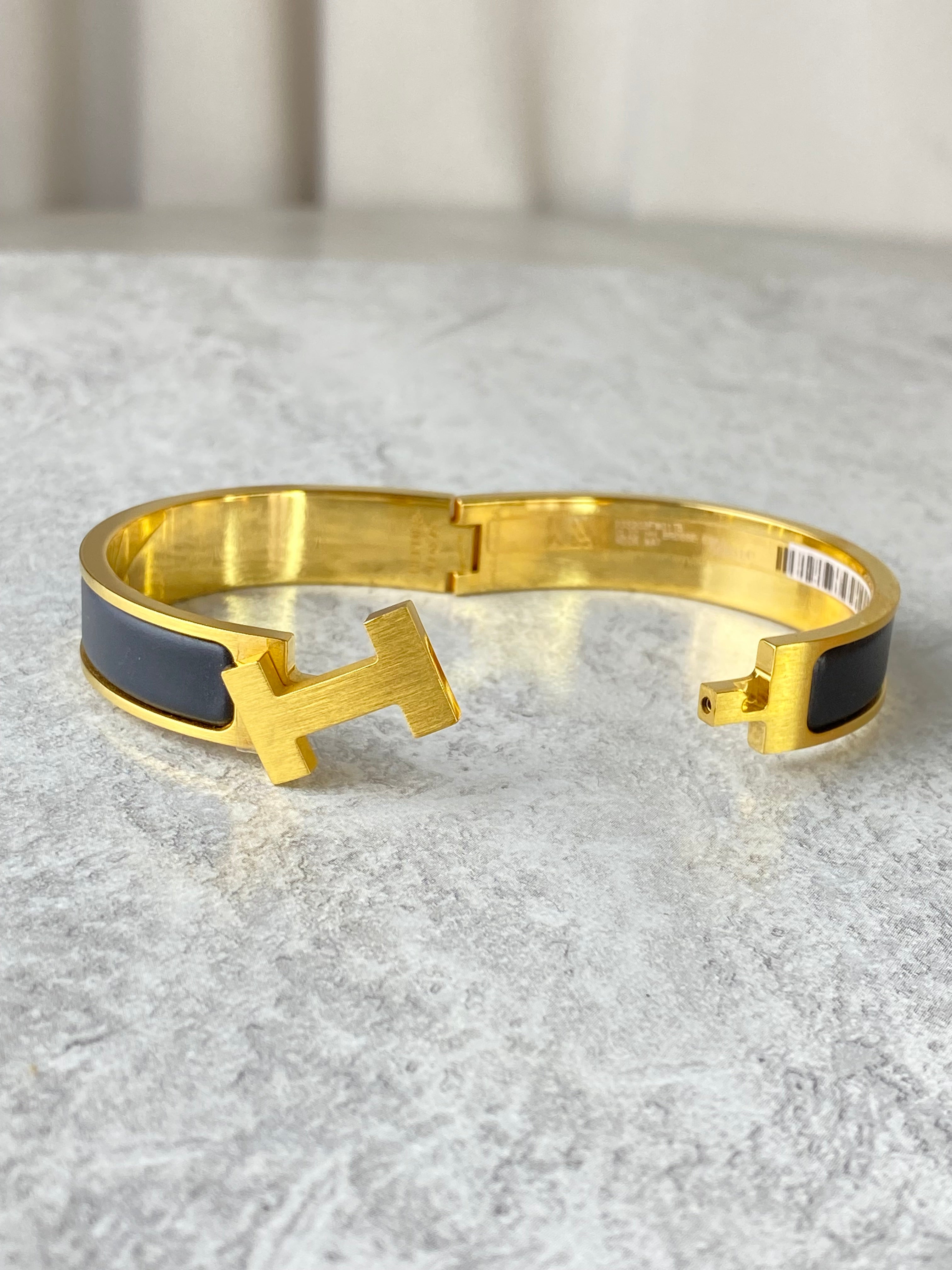 Hermes Black Clic H Bracelet-Bracelet-Hermes-The Closet Egypt