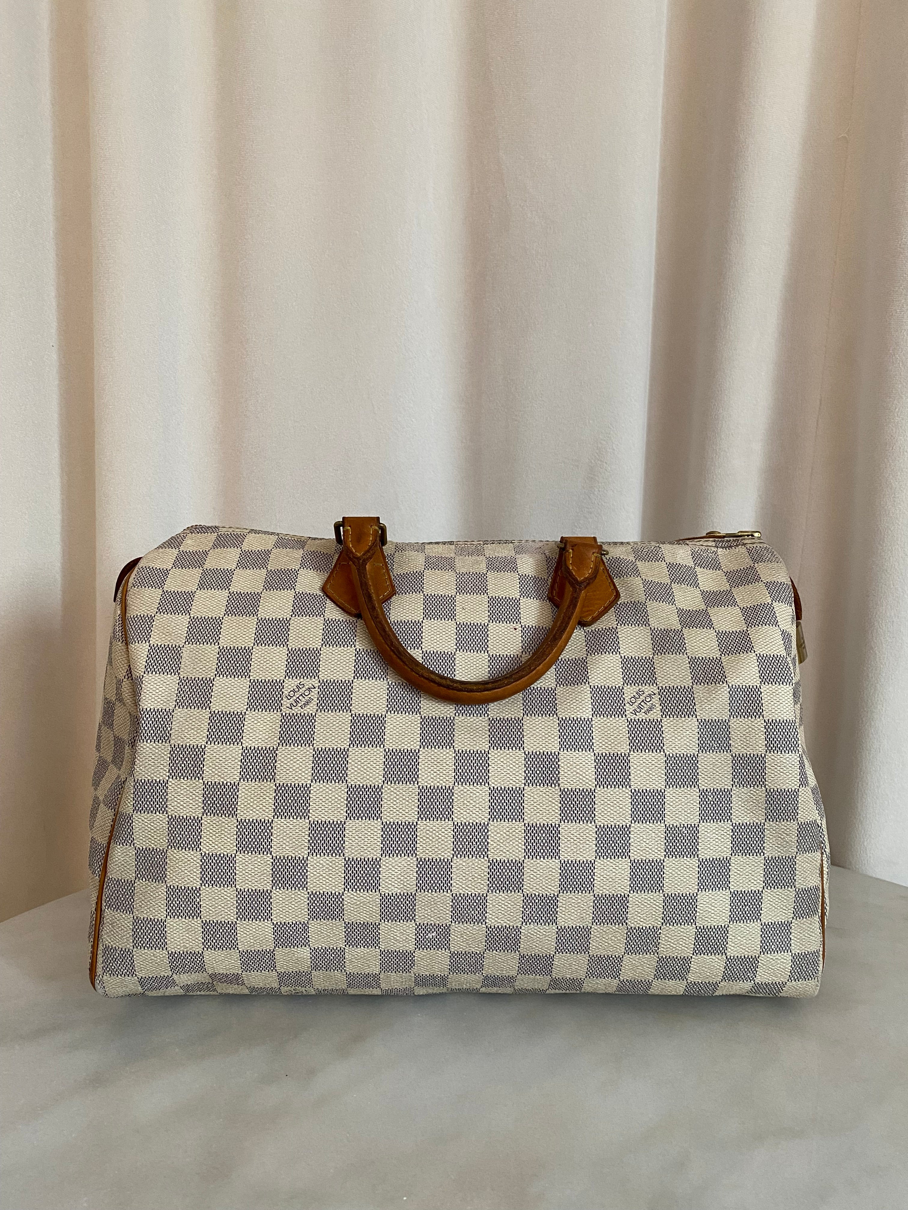 Louis Vuitton Damier Azur Speedy 35 Bag-handbag-Louis Vuitton-The Closet Egypt