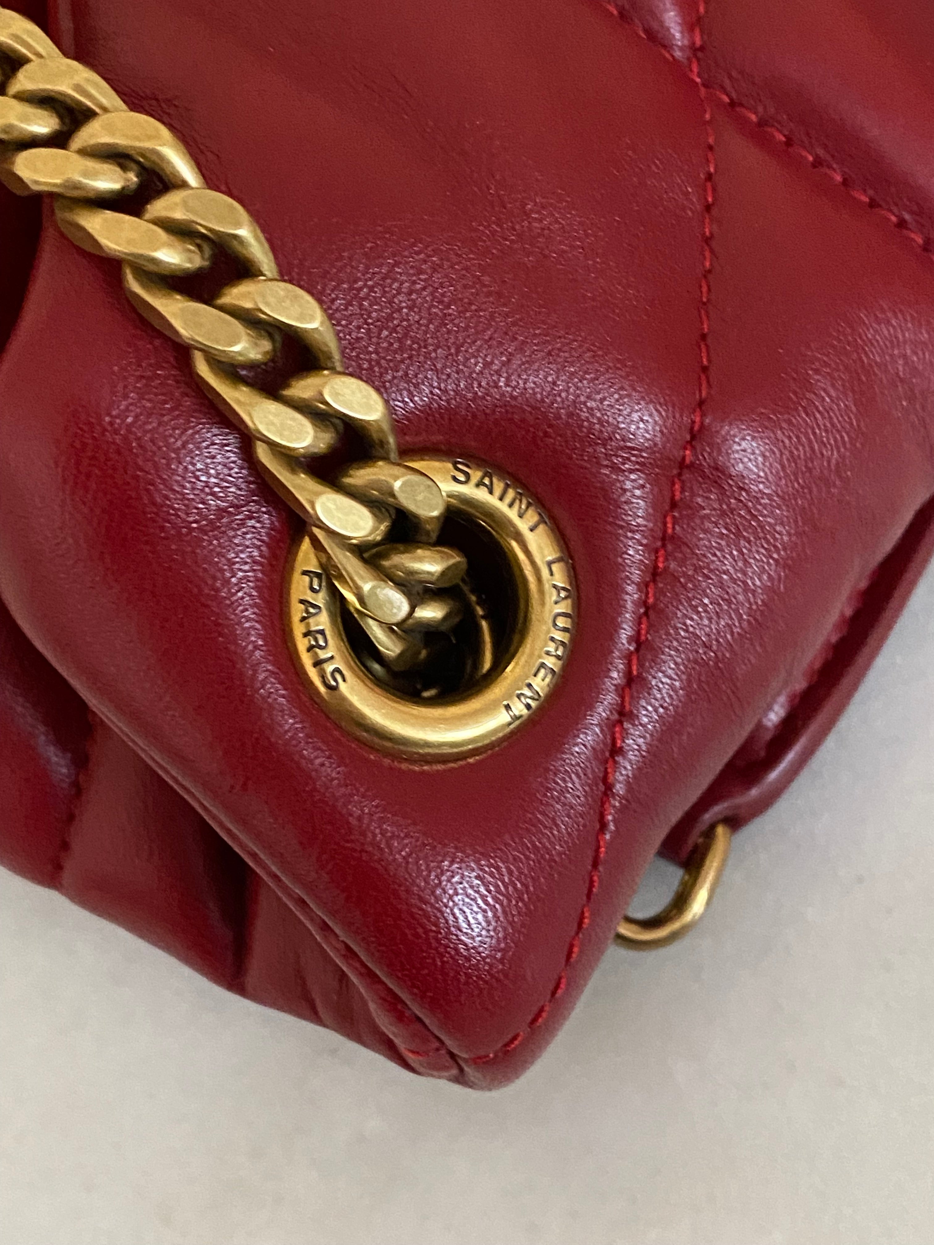 YSL Burgundy Puffer Small Shoulder Bag-handbag-YSL-The Closet Egypt
