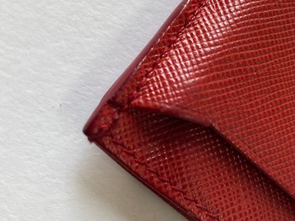 Prada Red Card Holder-Card Holder-Prada-The Closet Egypt