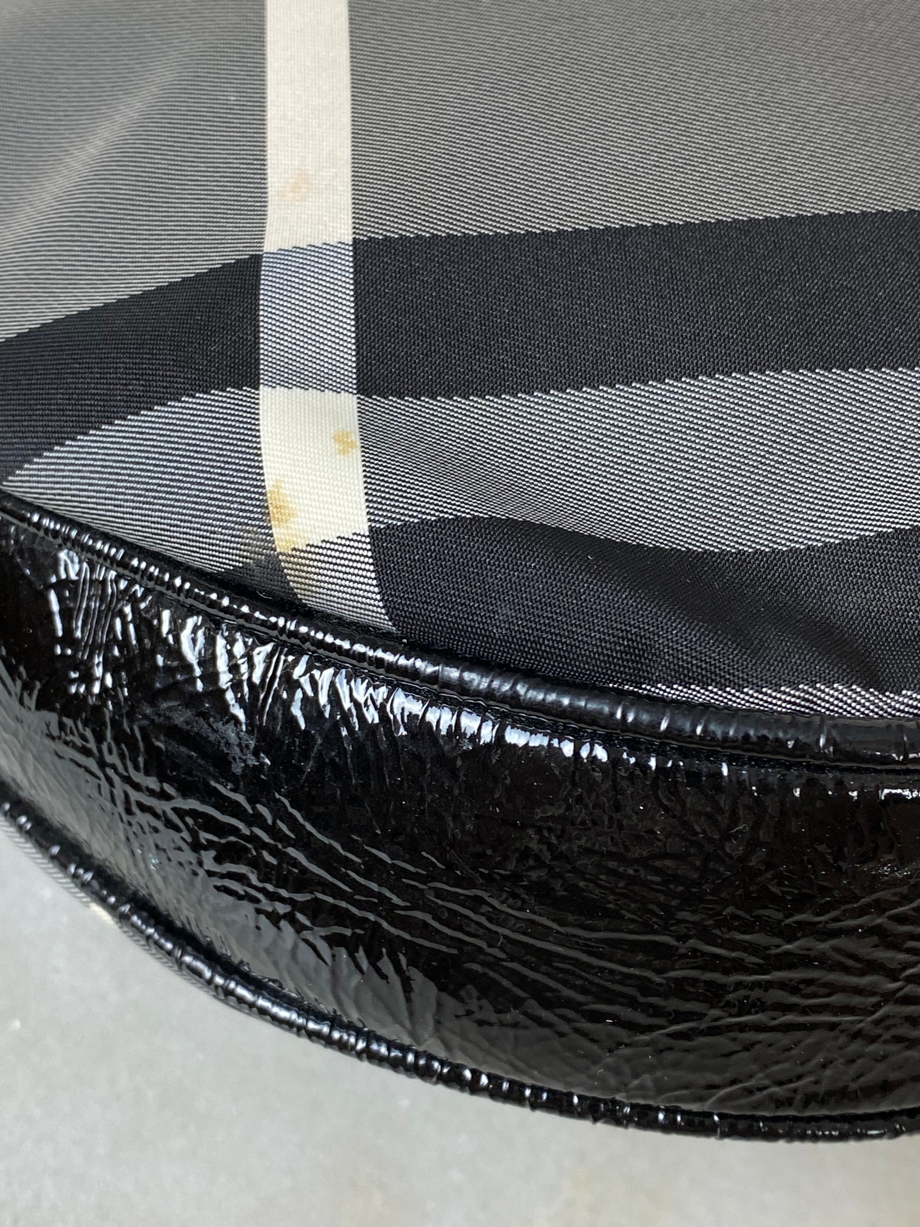 Burberry Black Supernova Brooklyn Hobo Beat Check Shoulder Bag