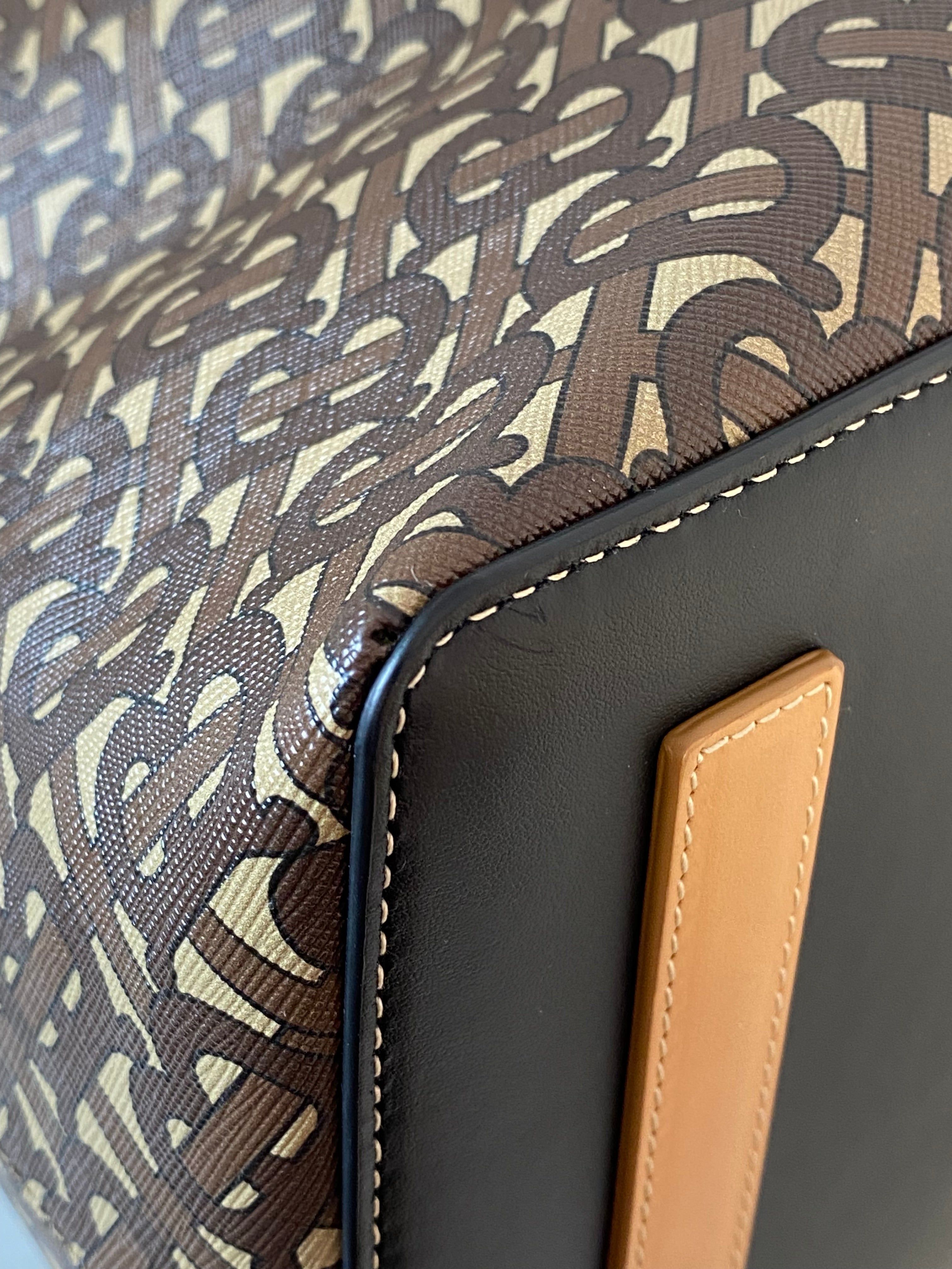 Burberry Brown TB Printing Society Large Tote Bag-handbag-Burberry-The Closet Egypt