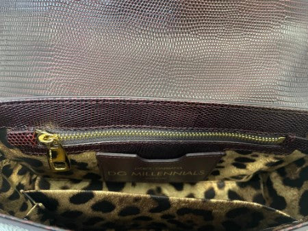 Dolce & Gabbana Burgundy Crystal Logo Crossbody Bag-handbag-Dolce & Gabbana-The Closet Egypt