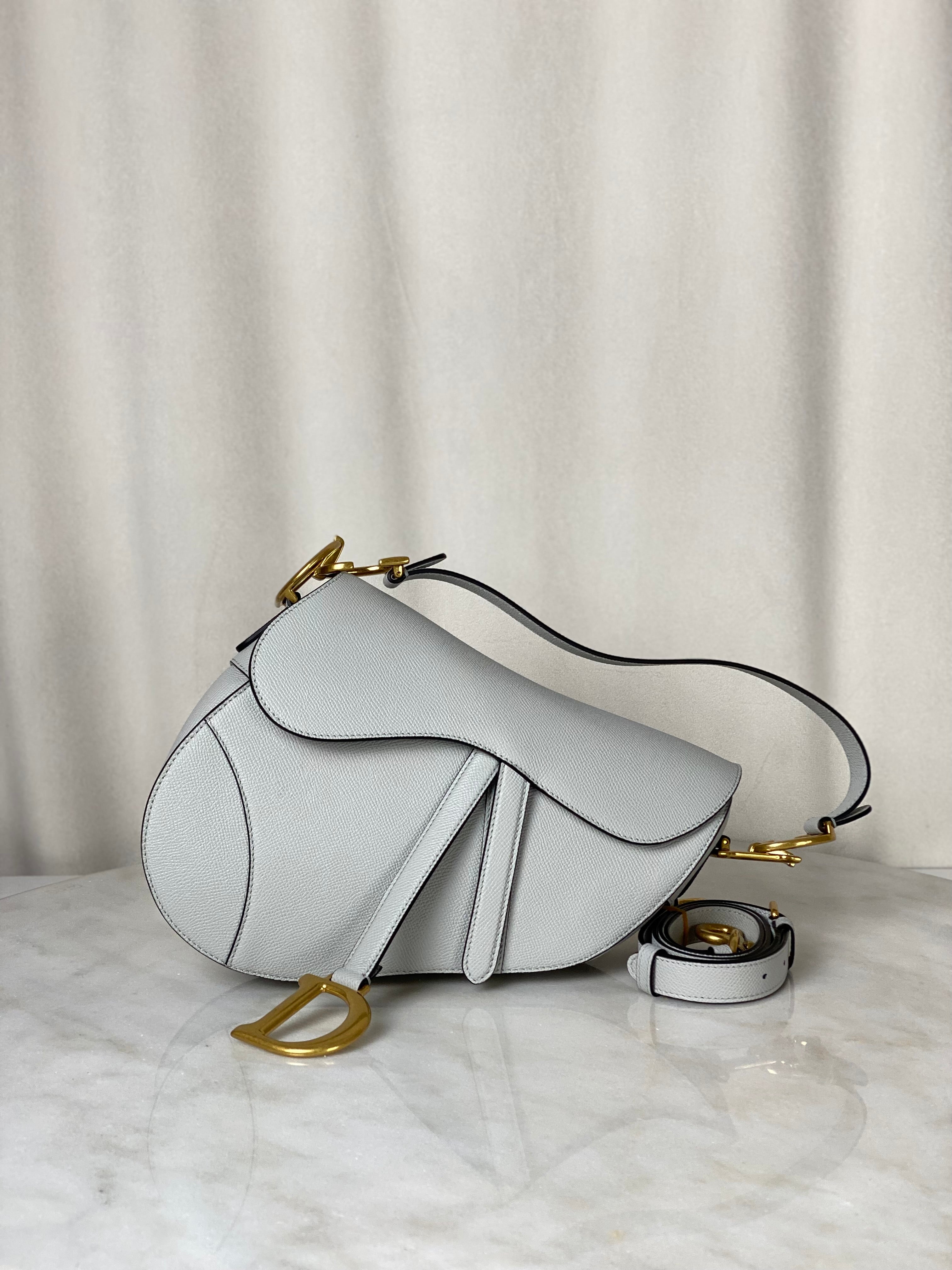 Christian Dior Grey Saddle Bag W/ Strap-handbag-Christian Dior-The Closet Egypt