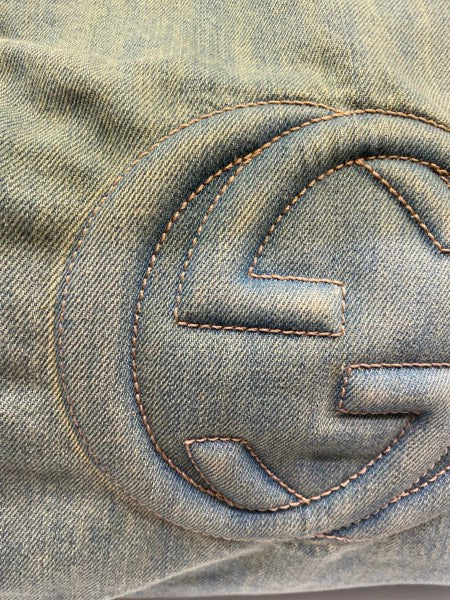 Gucci Blue Denim Soho Shoulder Bag-handbag-Gucci-The Closet Egypt