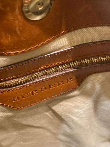 Burberry Camel Mega Check Bag-handbag-Burberry-The Closet Egypt