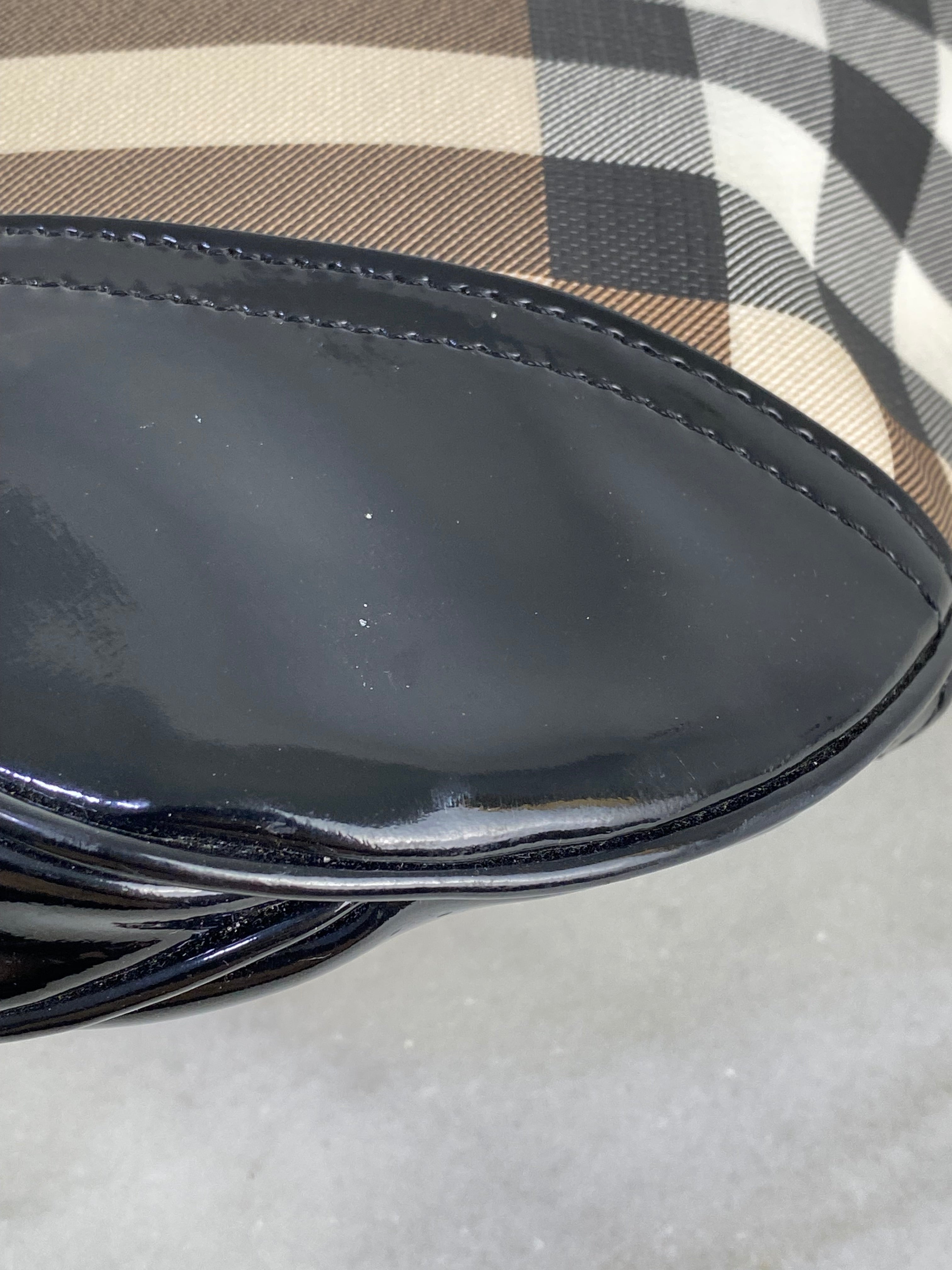 Burberry Nova Check Black Hobo Bag