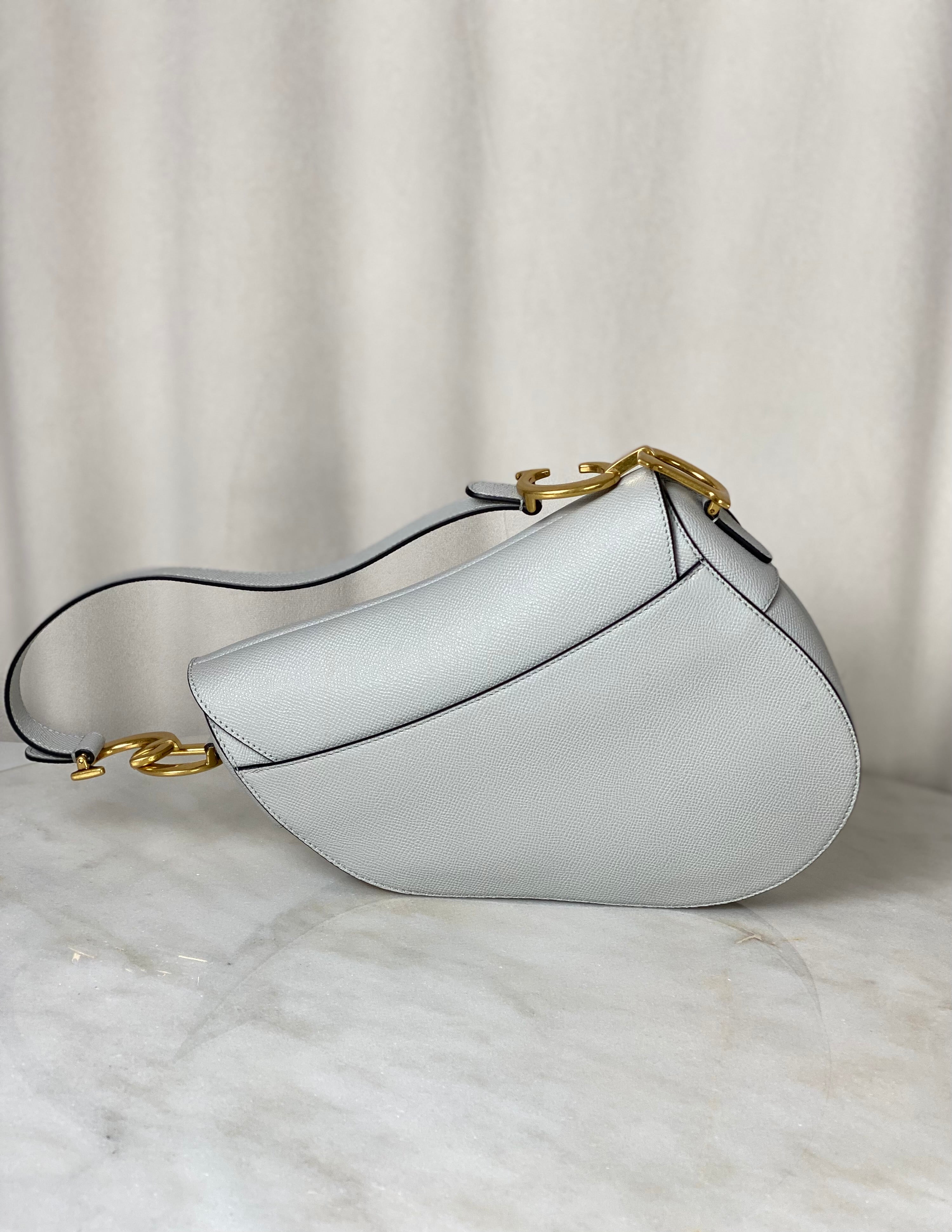 Christian Dior Grey Saddle Bag W/ Strap-handbag-Christian Dior-The Closet Egypt