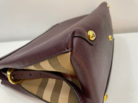 Burberry Burgundy House Check Camberley Bag-handbag-Burberry-The Closet Egypt