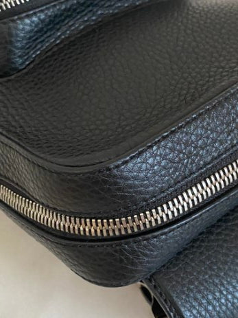 Dolce & Gabbana Black Hammered Palermo Zaino Backpack One Shoulder Bag-handbag-Dolce & Gabbana-The Closet Egypt