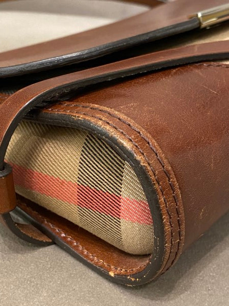 Burberry Brown House Check Bridle Abbott Crossbody Bag-handbag-Burberry-The Closet Egypt
