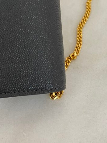 YSL Grey Uptown WOC-Wallet Chain-YSL-The Closet Egypt