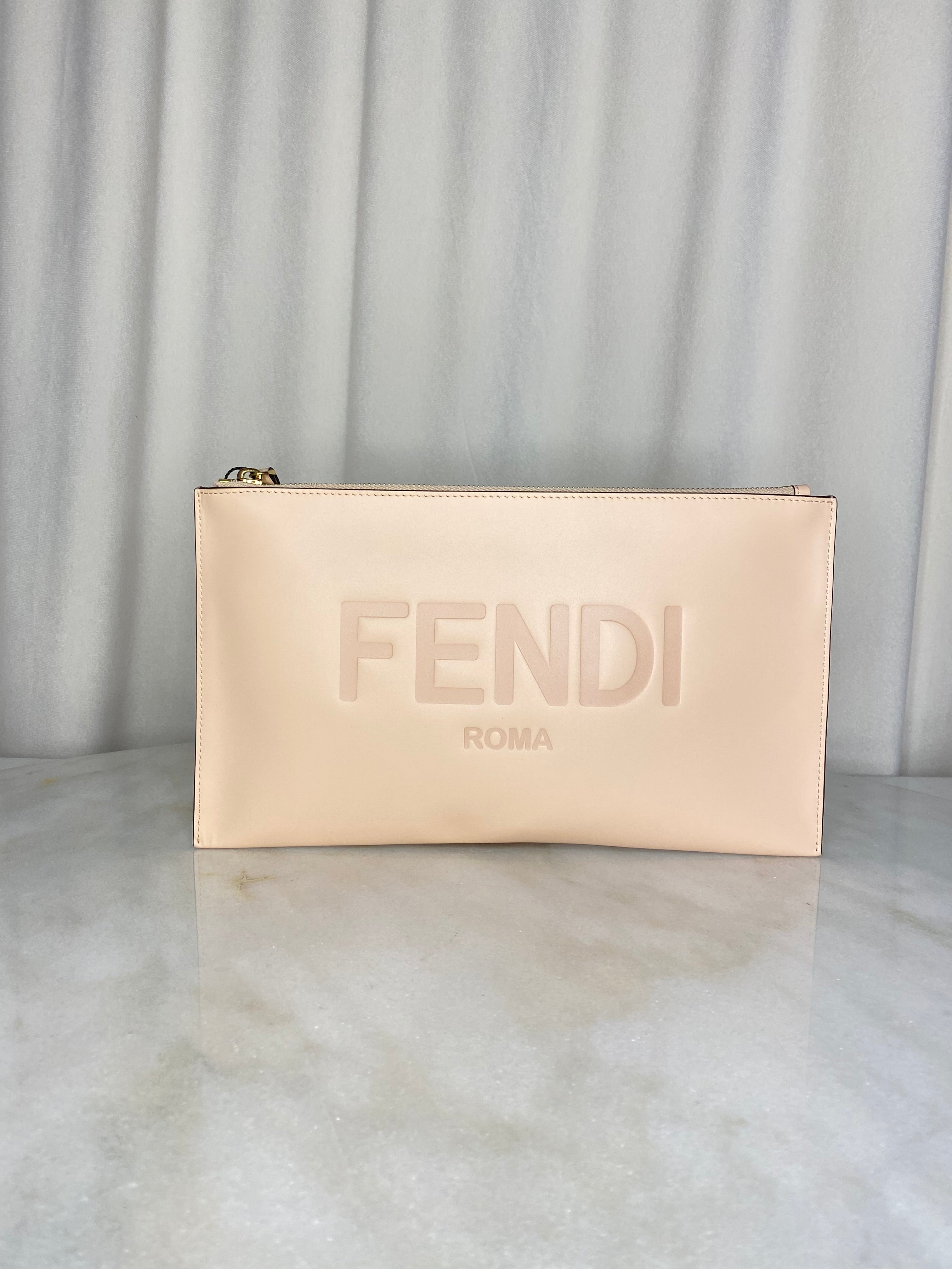 Fendi Pink FF Pouch-Pouch-Fendi-The Closet Egypt