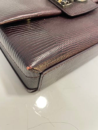 Dolce & Gabbana Burgundy Crystal Logo Crossbody Bag-handbag-Dolce & Gabbana-The Closet Egypt