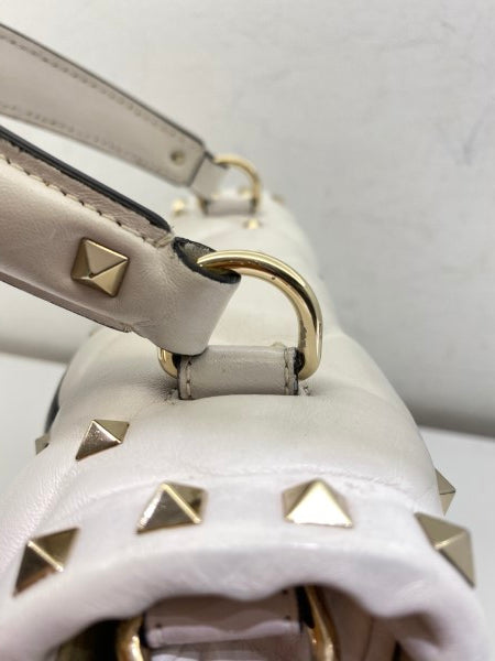 Valentino White VLTN Spike Rockstud Bag-handbag-Valentino-The Closet Egypt