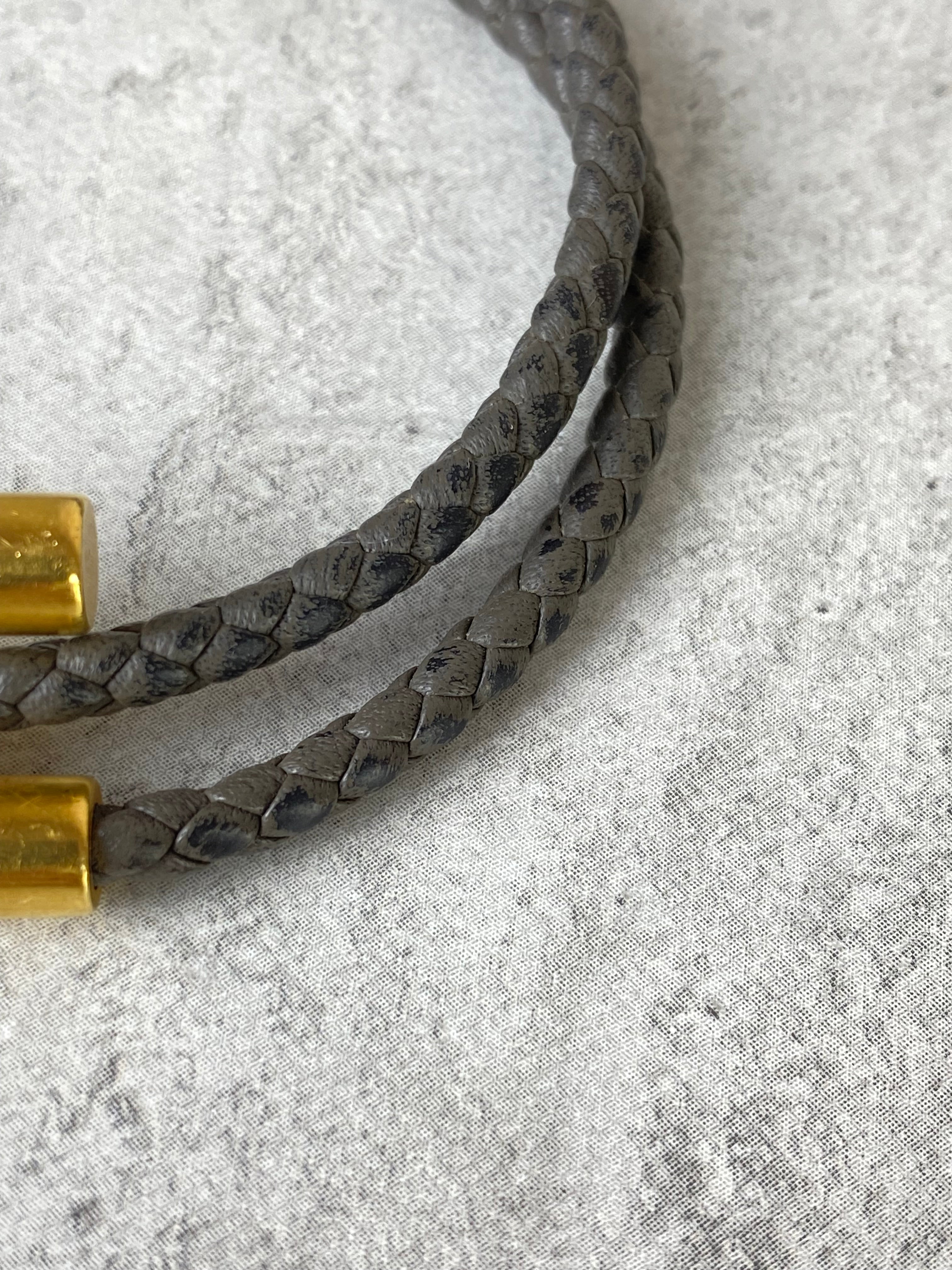 Hermes Dark Grey Tourni Tresse Bracelet-Bracelet-Hermes-The Closet Egypt