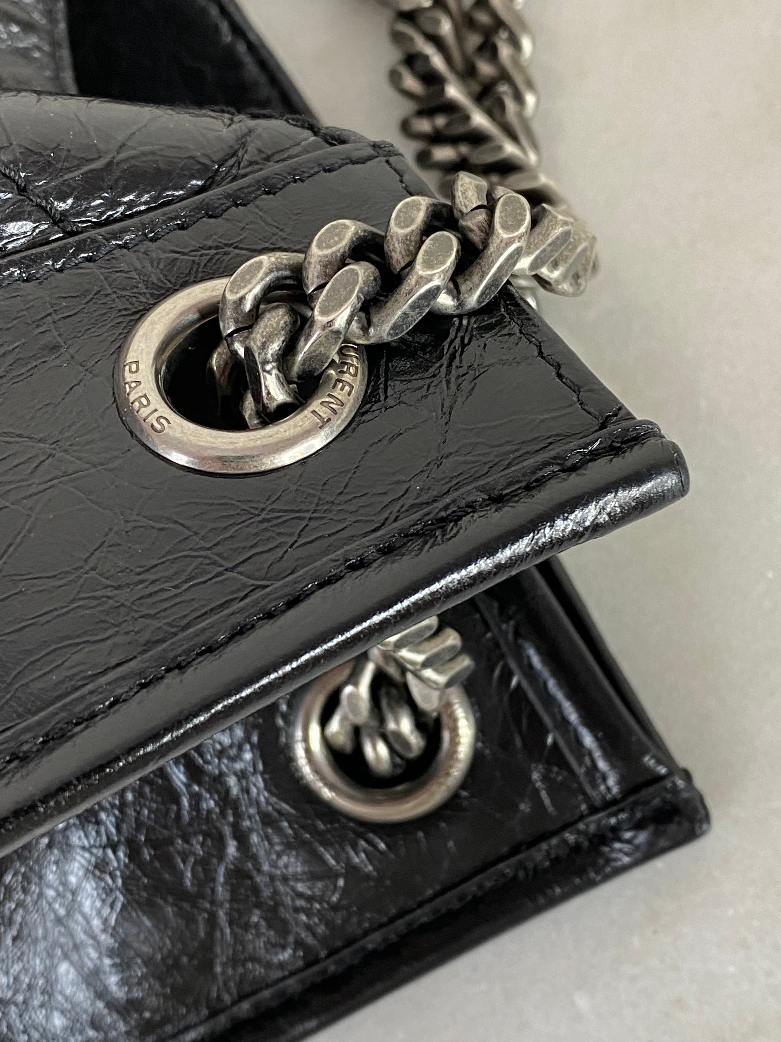 YSL Black Crinkle Vintage Niki Large Shopper Bag-handbag-YSL-The Closet Egypt