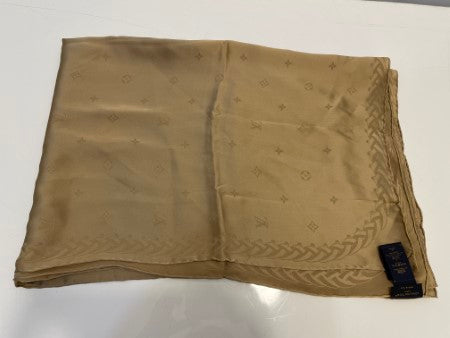 Louis Vuitton Beige Monogram Spotlight Stole Rectangular Silk Scarf-Scarf-Louis Vuitton-The Closet Egypt