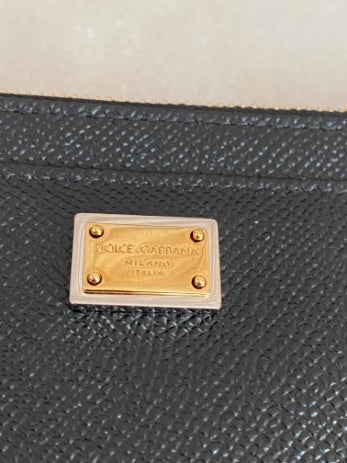 Dolce & Gabbana Black Dauphine Large Card Holder-Card Holder-Dolce & Gabbana-The Closet Egypt
