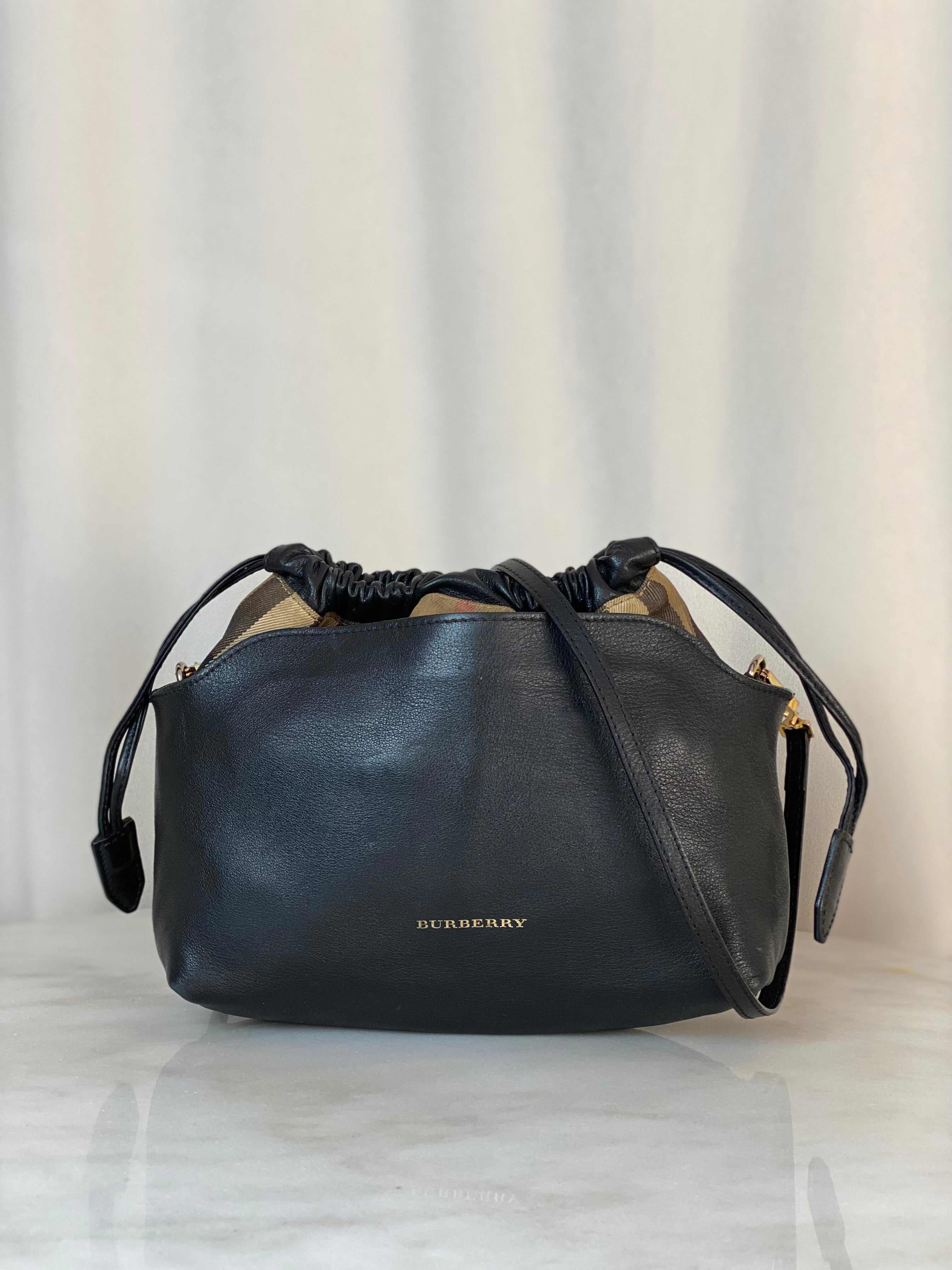 Burberry Black Bridle House Check Little Crossbody Bag-handbag-Burberry-The Closet Egypt
