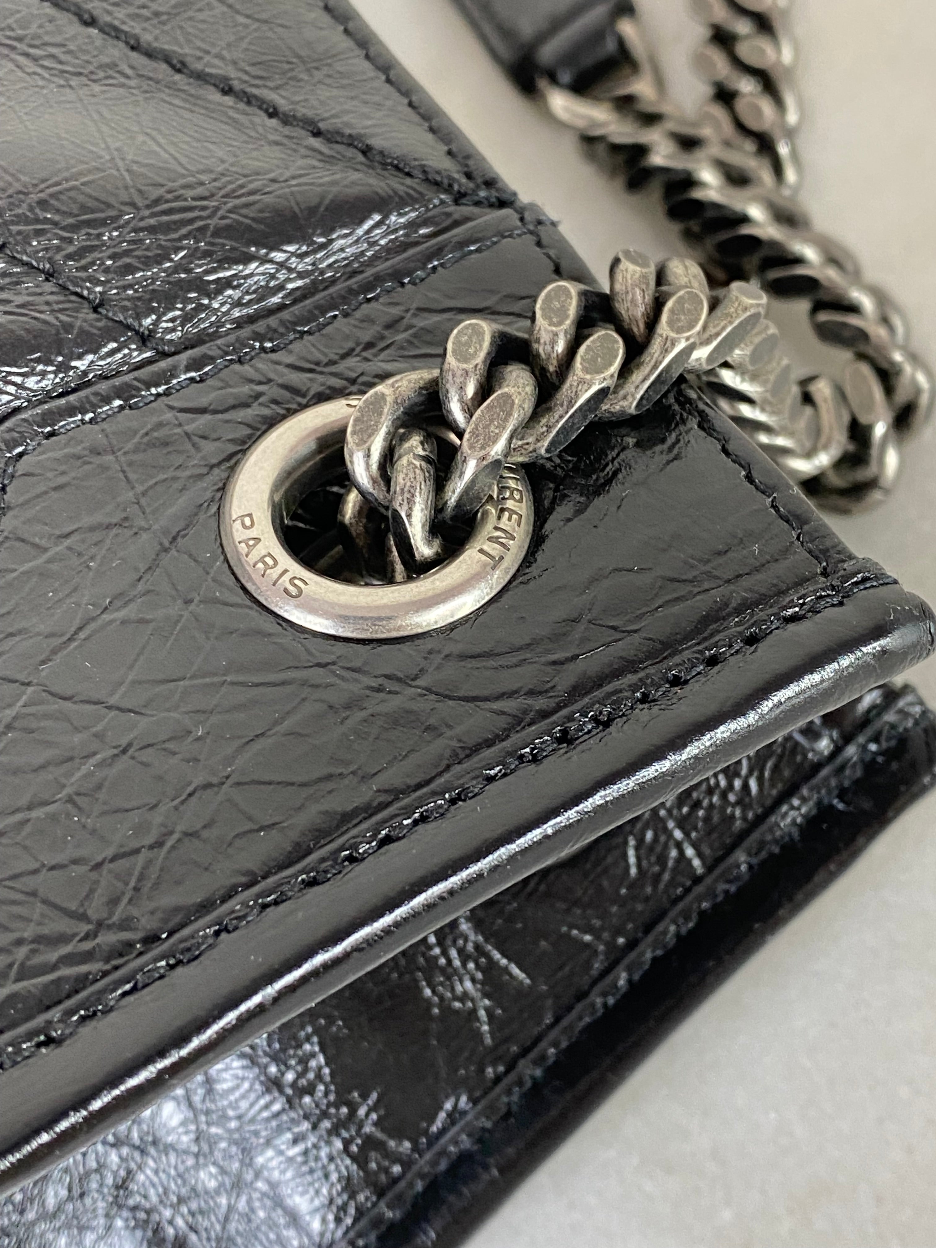 YSL Black Crinkle Vintage Niki Large Shopper Bag-handbag-YSL-The Closet Egypt