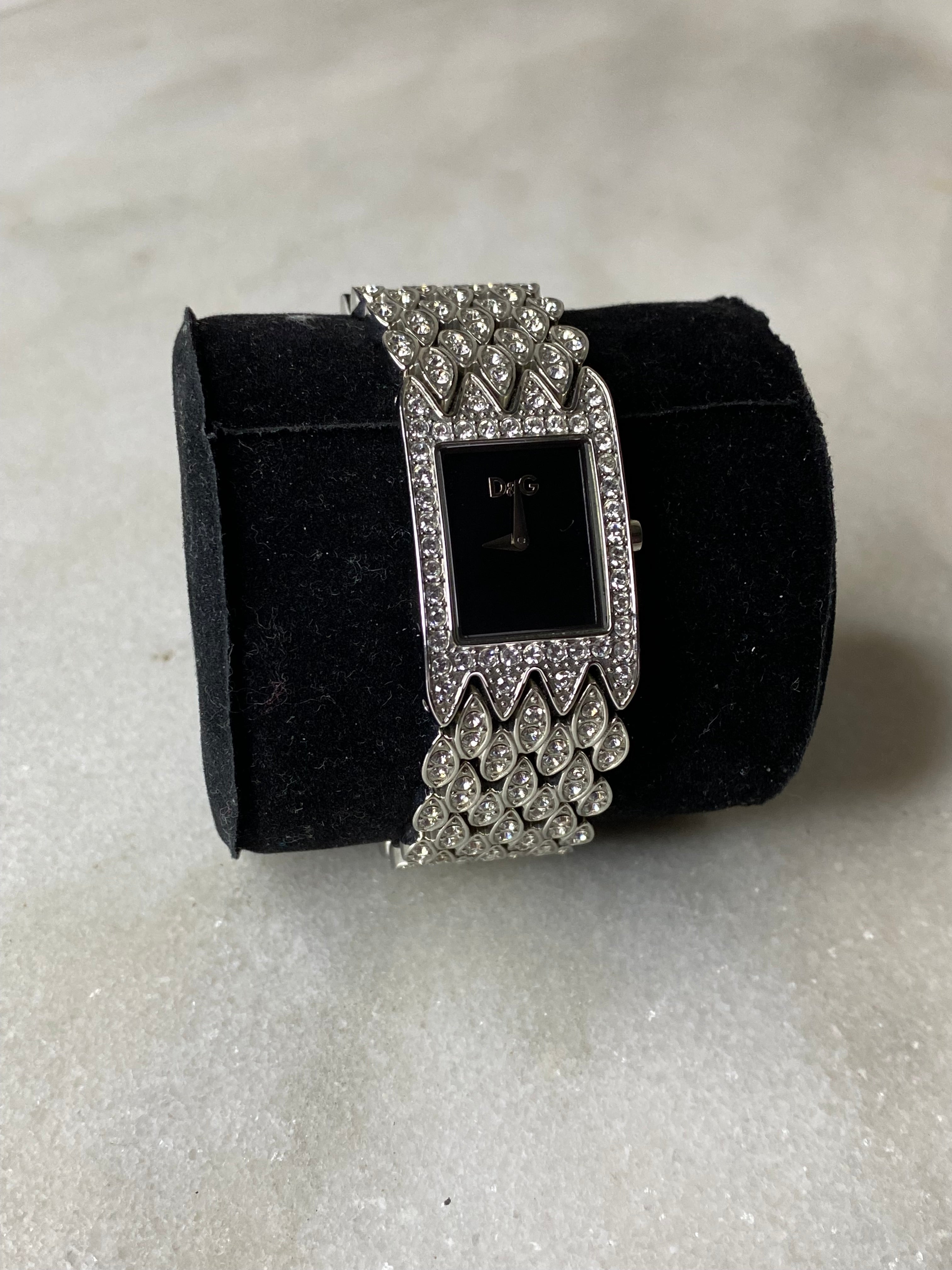 Dolce & Gabbana Stainless Steel Sundown Crystal Time Watch