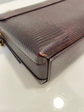 Dolce & Gabbana Burgundy Crystal Logo Crossbody Bag-handbag-Dolce & Gabbana-The Closet Egypt