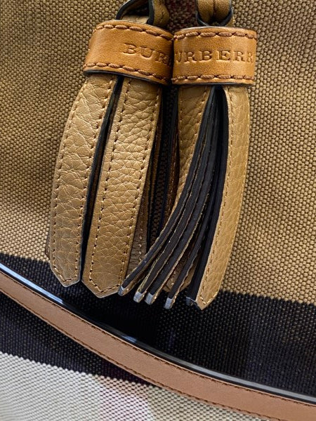 Burberry Brown Haymarket Bucket Bag-handbag-Burberry-The Closet Egypt