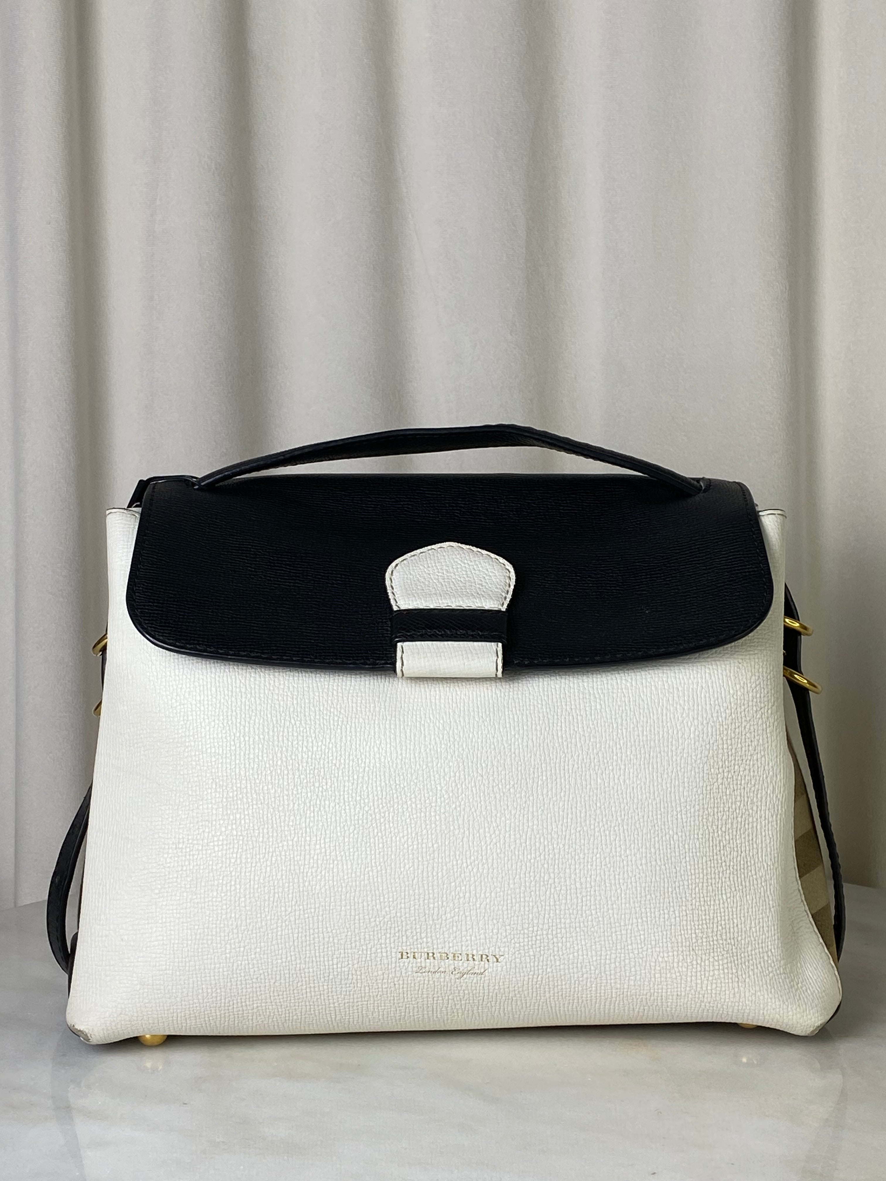 Burberry Bicolor Camberley House Check Top Handle Bag-handbag-Burberry-The Closet Egypt