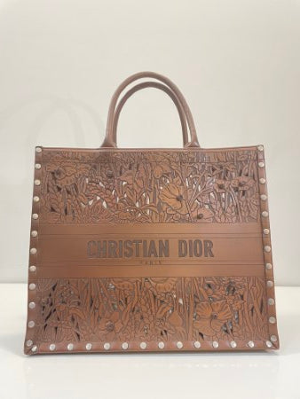 Christian Dior Brown Tote Book Sculpted Bag-handbag-Christian Dior-The Closet Egypt