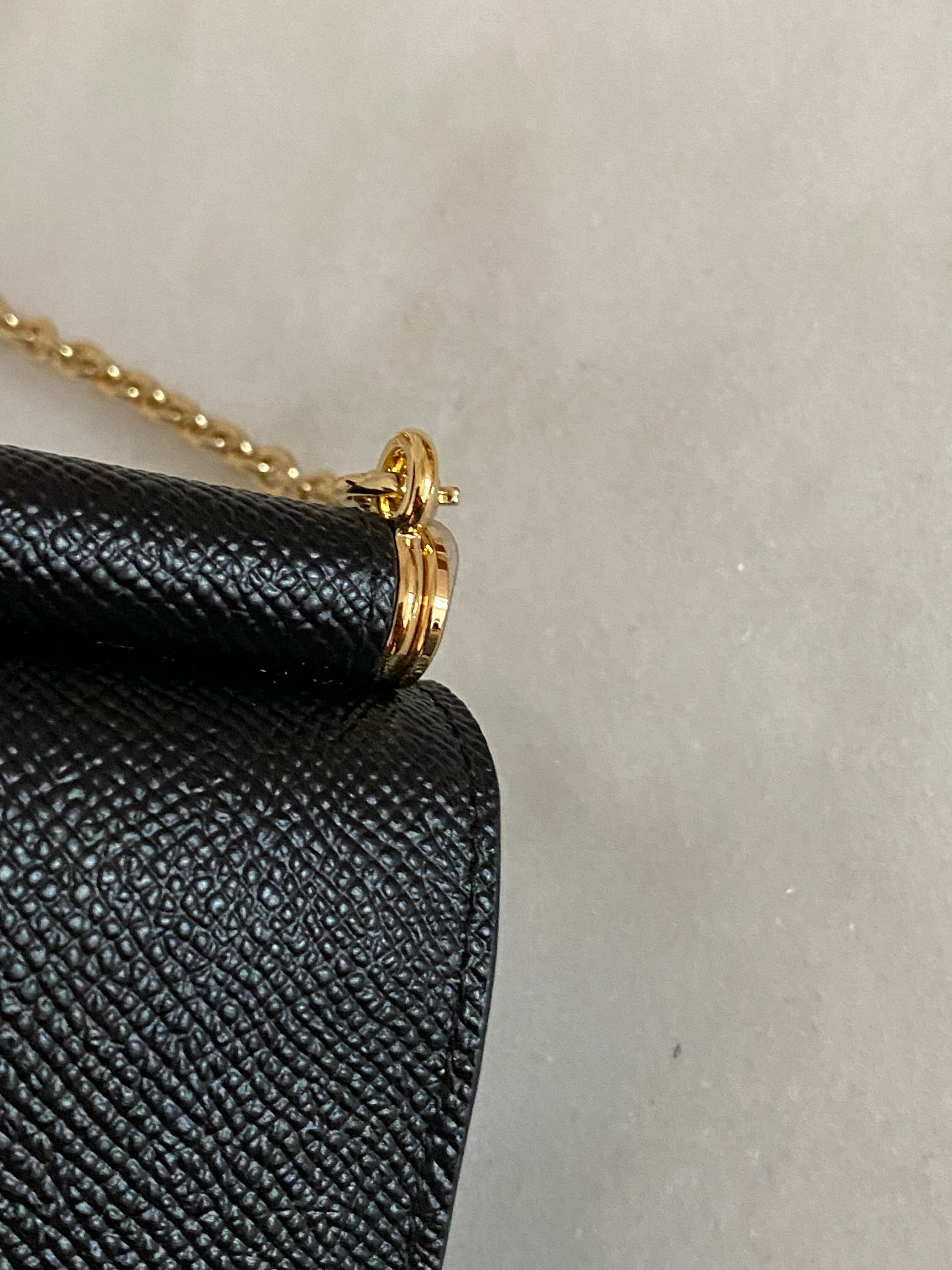 Dolce & Gabbana Black Dauphine Phone Bag-handbag-Dolce & Gabbana-The Closet Egypt