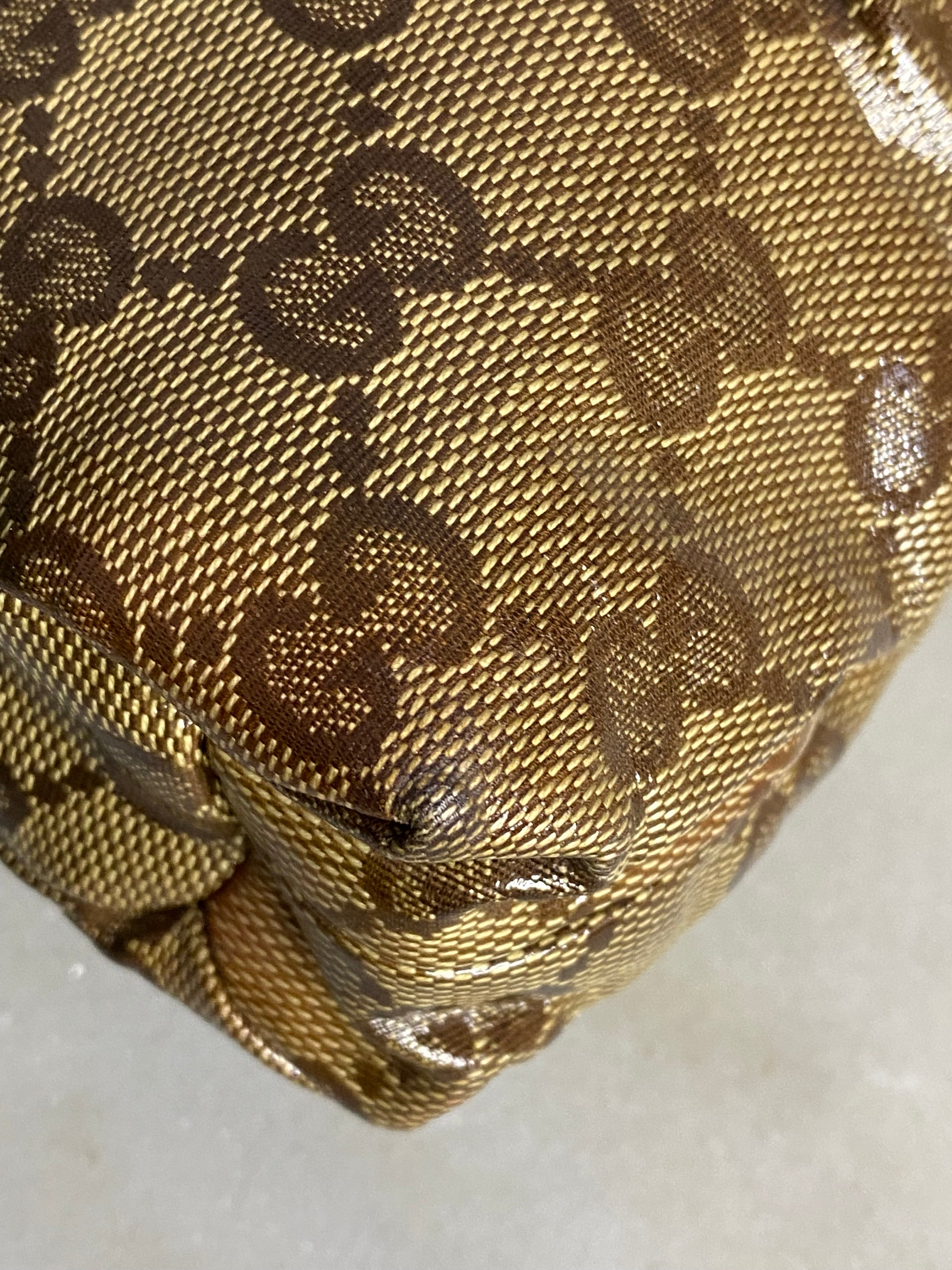 Gucci Brown GG Crystal Hysteria Zip Clutch-Clutch-Gucci-The Closet Egypt